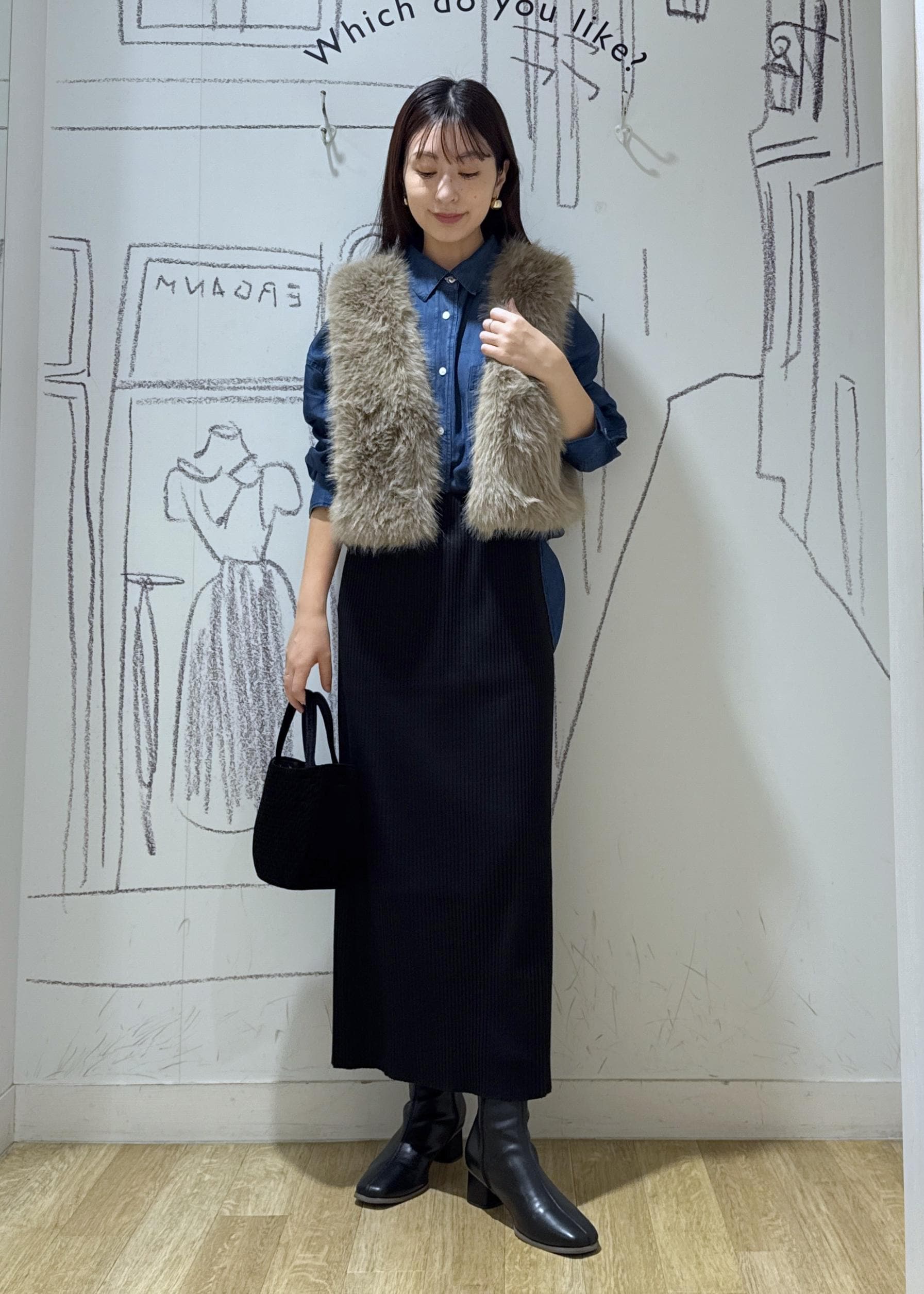 ROPE' PICNICのファーベストを使ったコーディネートを紹介します。｜Rakuten Fashion(楽天ファッション／旧楽天ブランドアベニュー)6353322