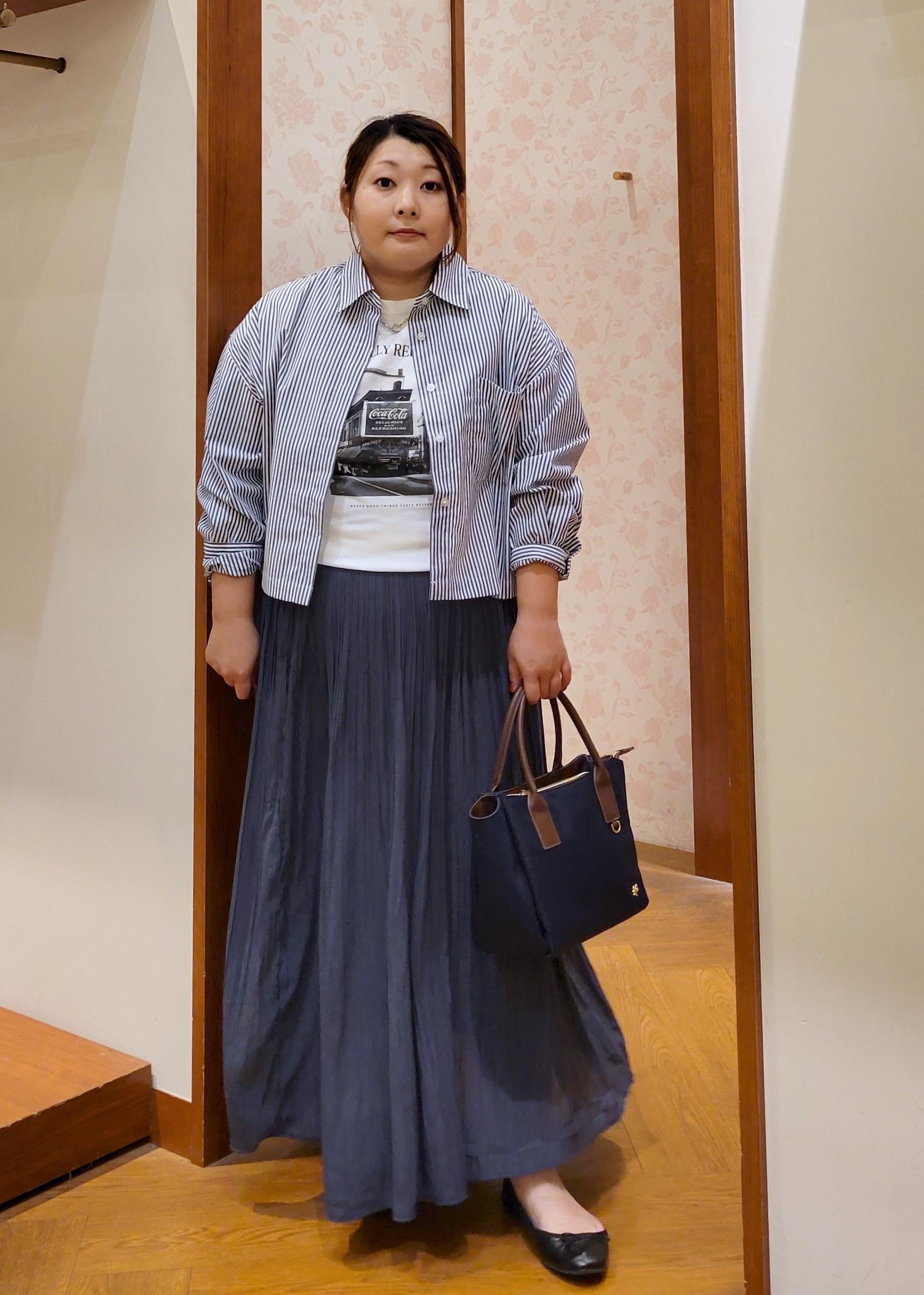 ROPE' PICNICのベーシッククロップドシャツ/イージーケアを使ったコーディネートを紹介します。｜Rakuten Fashion(楽天ファッション／旧楽天ブランドアベニュー)6353346