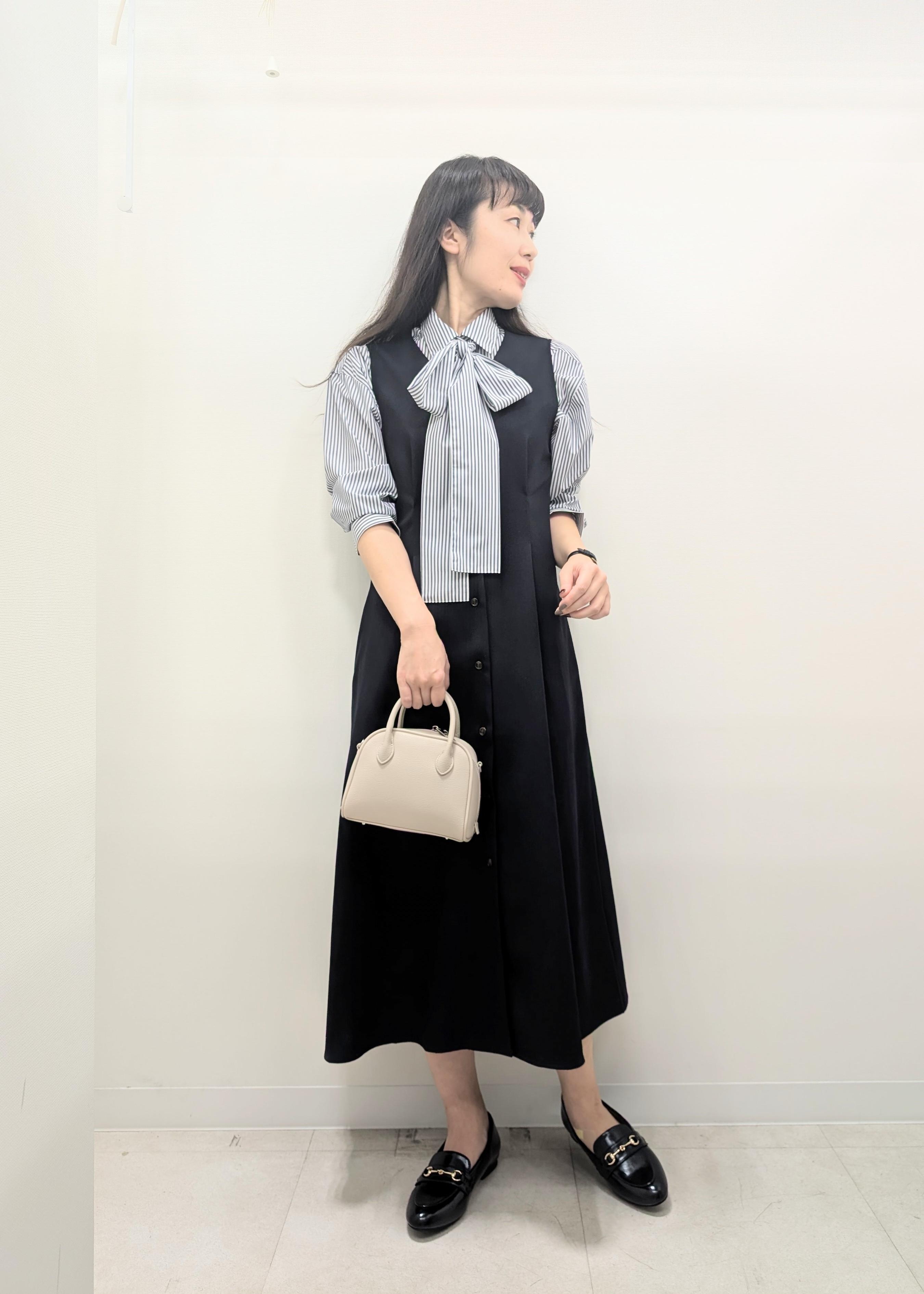 ROPE' PICNICの【防シワ】ボウタイ付きレギュラーシャツを使ったコーディネートを紹介します。｜Rakuten Fashion(楽天ファッション／旧楽天ブランドアベニュー)6353324