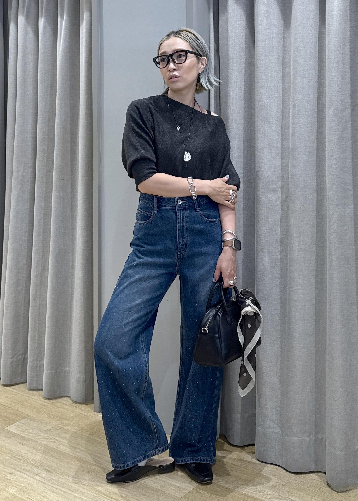 ROPE' PICNICのラメ混ドルマン7分袖ニットを使ったコーディネートを紹介します。｜Rakuten Fashion(楽天ファッション／旧楽天ブランドアベニュー)6353358