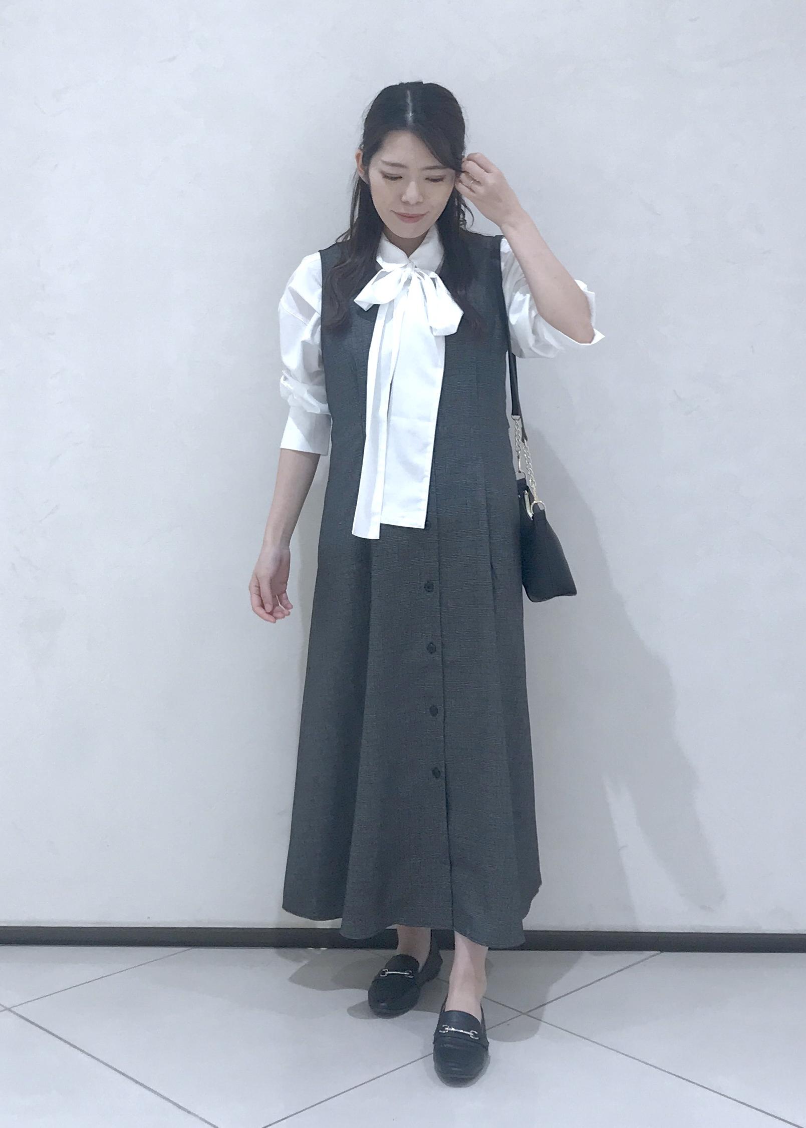 ROPE' PICNICの【防シワ】ボウタイ付きレギュラーシャツを使ったコーディネートを紹介します。｜Rakuten Fashion(楽天ファッション／旧楽天ブランドアベニュー)6353404