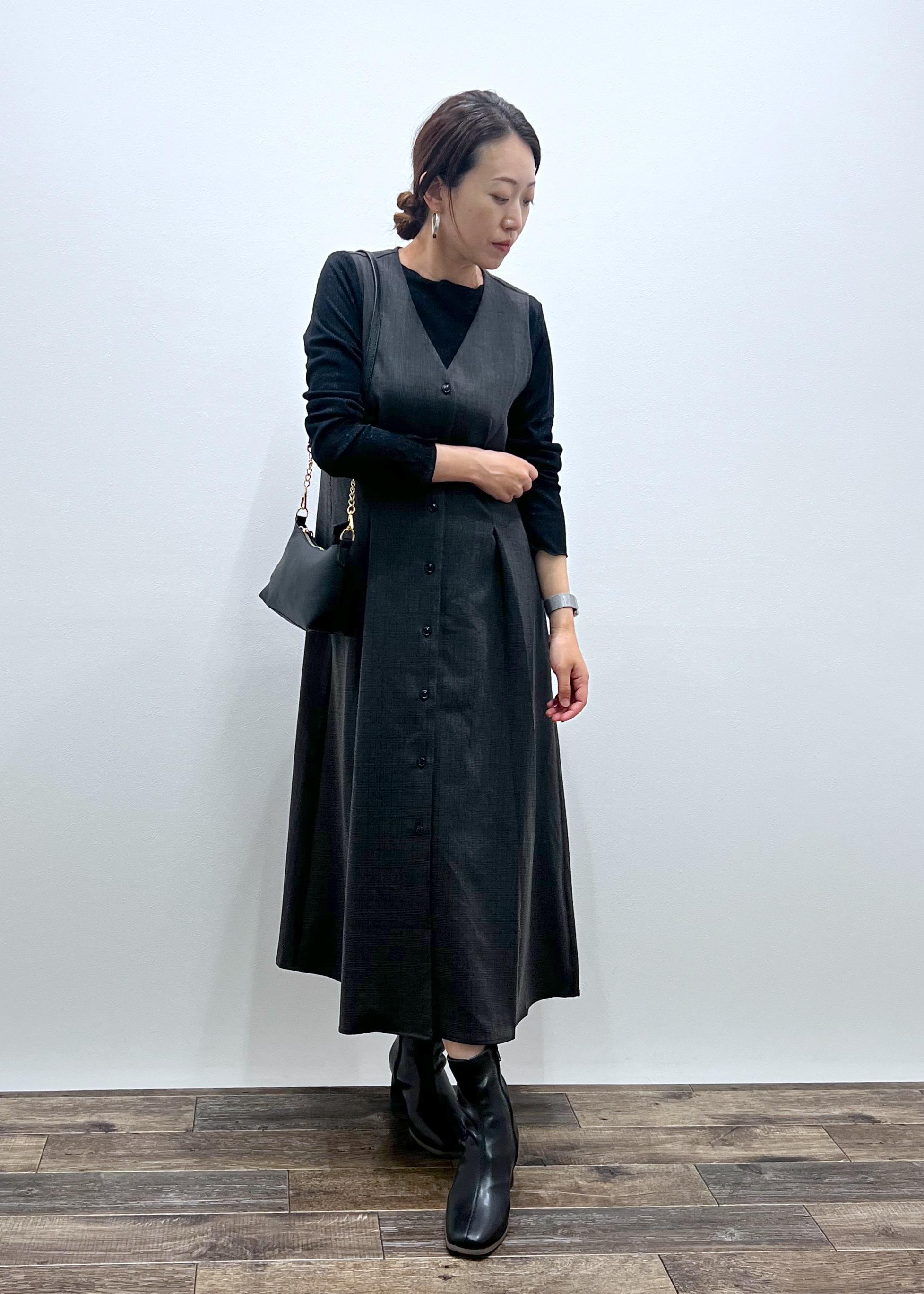 ROPE' PICNICのレディハンサムシリーズ ウールライクウエストタックジャンパースカート/セットアップ対応を使ったコーディネートを紹介します。｜Rakuten Fashion(楽天ファッション／旧楽天ブランドアベニュー)6353416