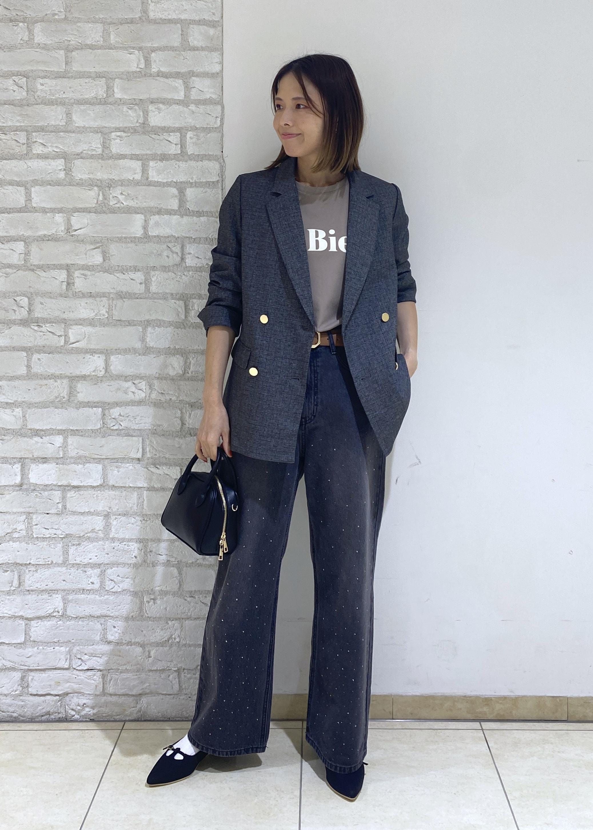 ROPE' PICNICの【WEB限定・ミドル丈】レディハンサムシリーズ ウールライク金ボタンジャケット(半裏地)/通勤対応を使ったコーディネートを紹介します。｜Rakuten Fashion(楽天ファッション／旧楽天ブランドアベニュー)6353421