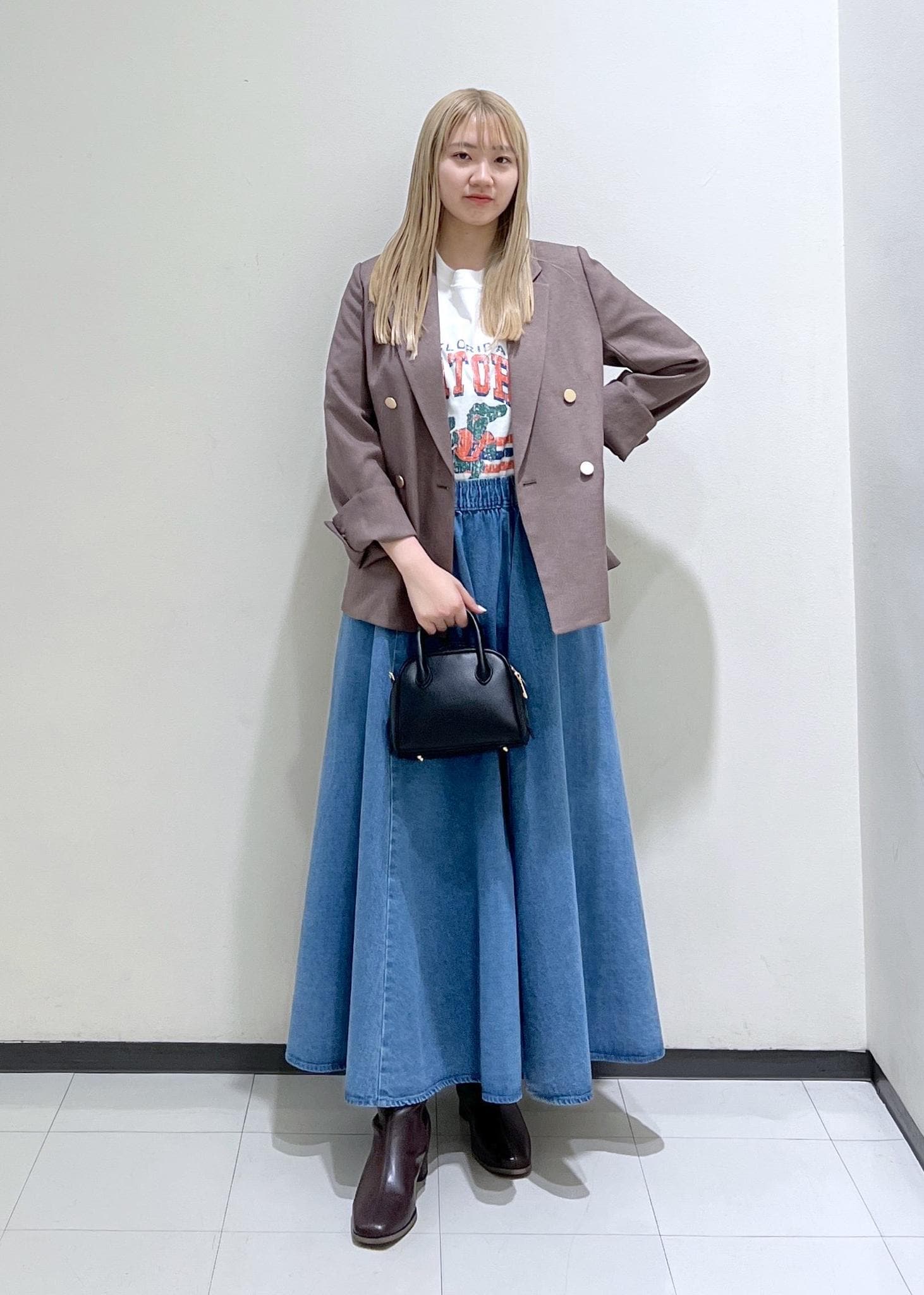 ROPE' PICNICのレディハンサムシリーズ ウールライク金ボタンジャケット(半裏地)/セットアップ・通勤対応を使ったコーディネートを紹介します。｜Rakuten Fashion(楽天ファッション／旧楽天ブランドアベニュー)6353422