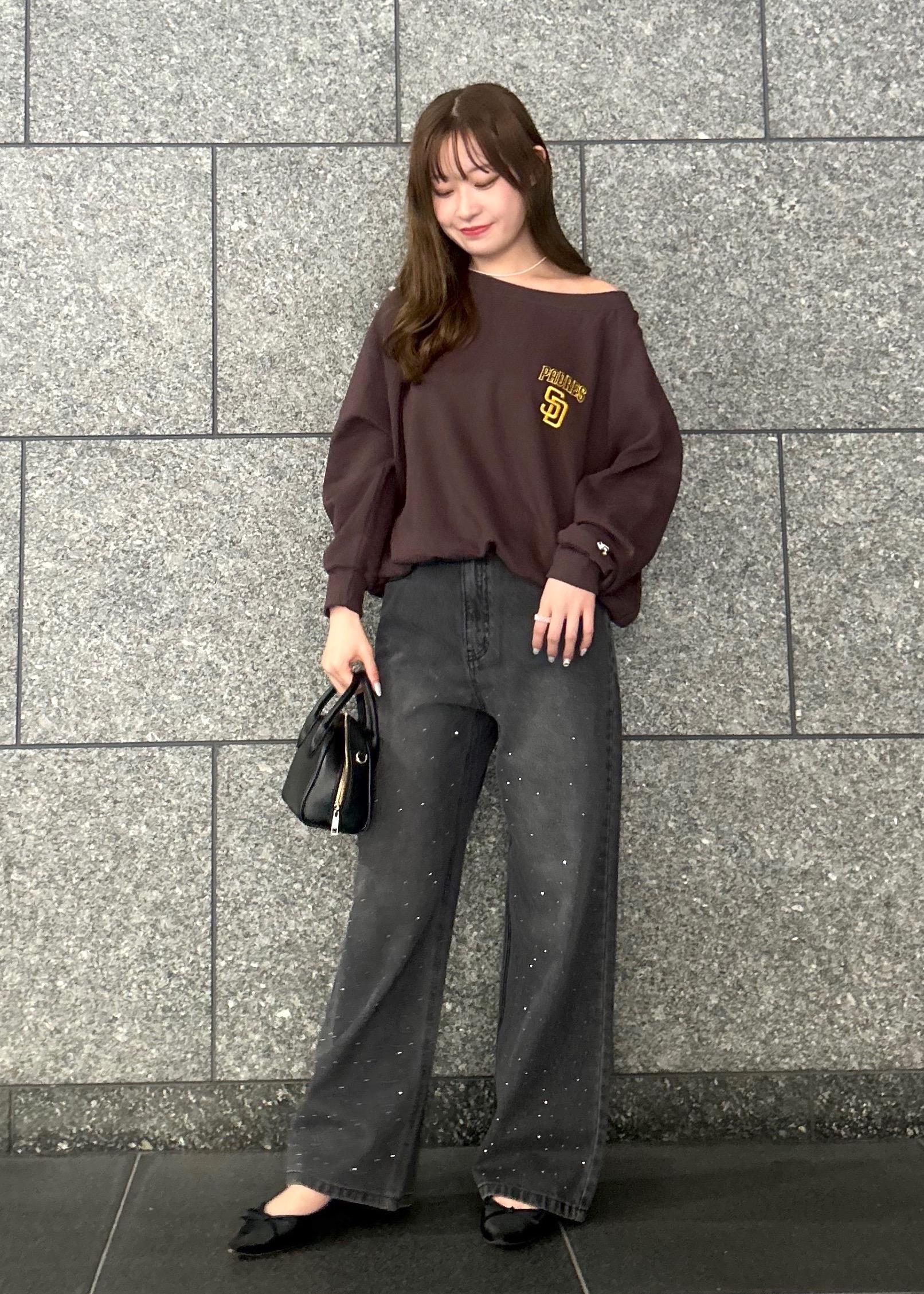 ROPE' PICNICの【PEANUTS*MLB COLLECTION by ROPE' PICNIC】オフショルスウェットを使ったコーディネートを紹介します。｜Rakuten Fashion(楽天ファッション／旧楽天ブランドアベニュー)6353486