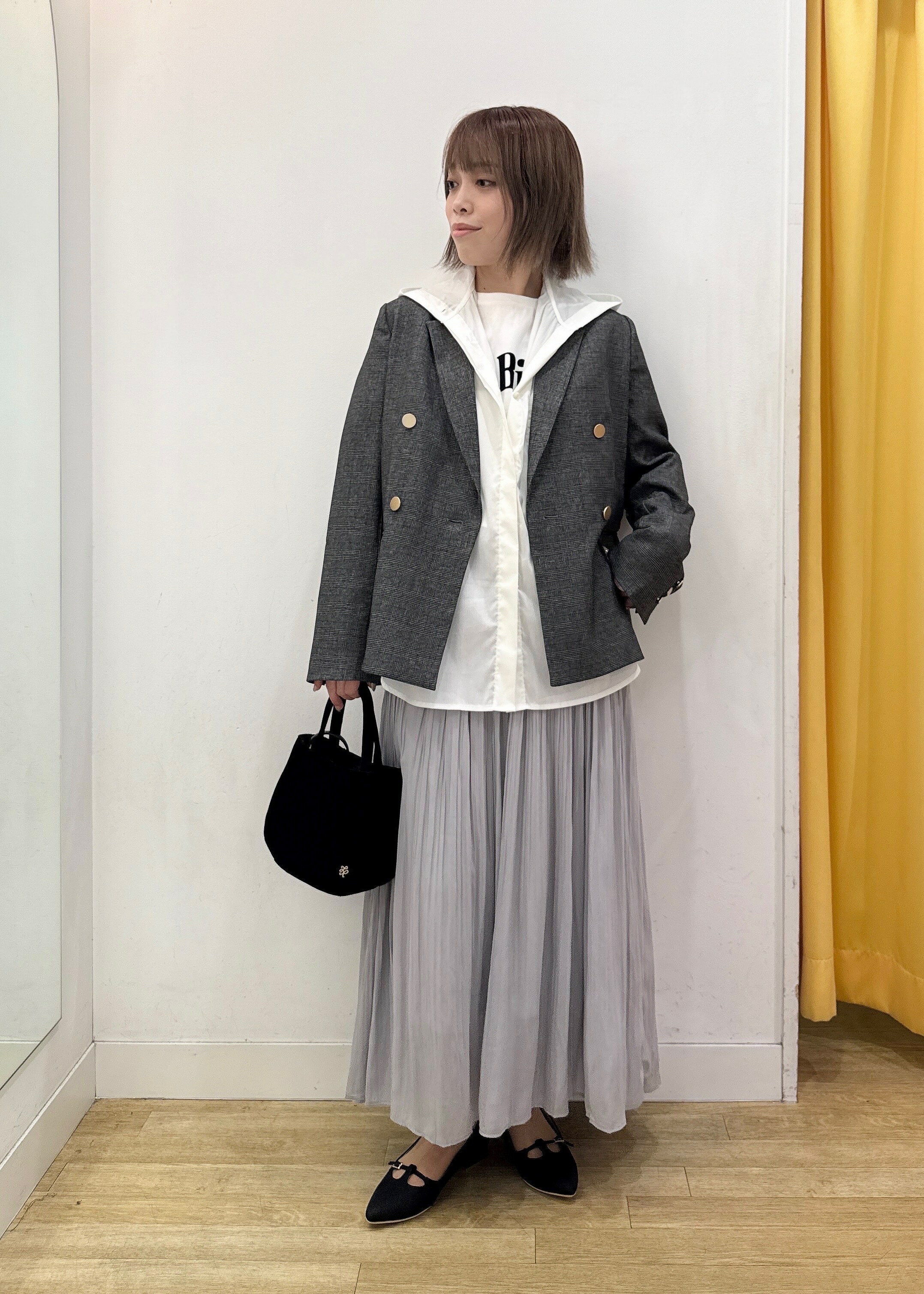 ROPE' PICNICのレディハンサムシリーズ ウールライク金ボタンジャケット(半裏地)/セットアップ・通勤対応を使ったコーディネートを紹介します。｜Rakuten Fashion(楽天ファッション／旧楽天ブランドアベニュー)6353490
