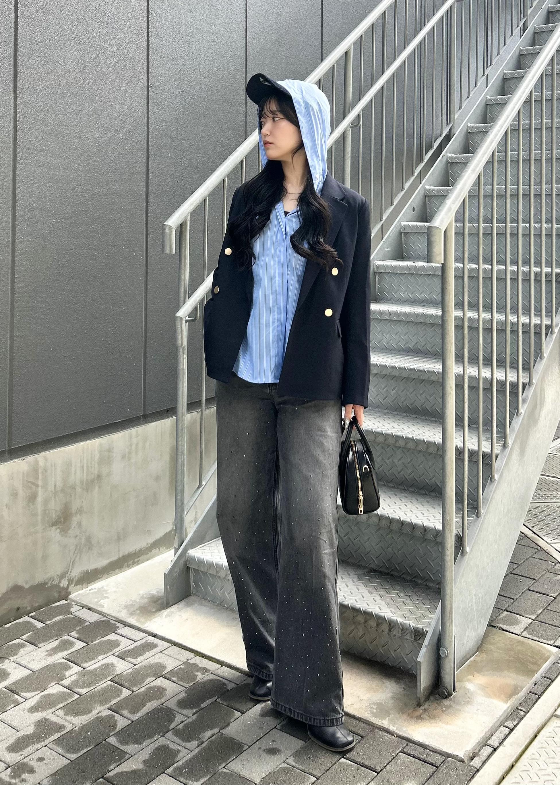 ROPE' PICNICのレディハンサムシリーズ ウールライク金ボタンジャケット(半裏地)/セットアップ・通勤対応を使ったコーディネートを紹介します。｜Rakuten Fashion(楽天ファッション／旧楽天ブランドアベニュー)6353507