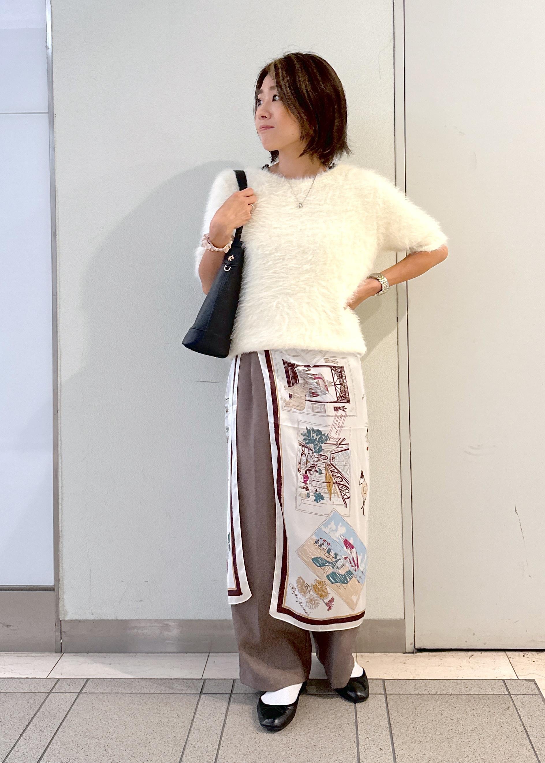 ROPE' PICNICのシャギーニットハーフスリーブプルオーバーを使ったコーディネートを紹介します。｜Rakuten Fashion(楽天ファッション／旧楽天ブランドアベニュー)6353512