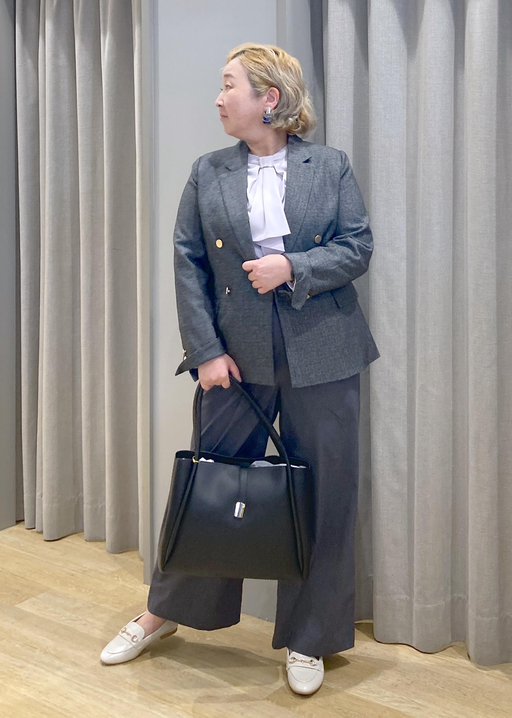 ROPE' PICNICのレディハンサムシリーズ ウールライク金ボタンジャケット(半裏地)/セットアップ・通勤対応を使ったコーディネートを紹介します。｜Rakuten Fashion(楽天ファッション／旧楽天ブランドアベニュー)6402056