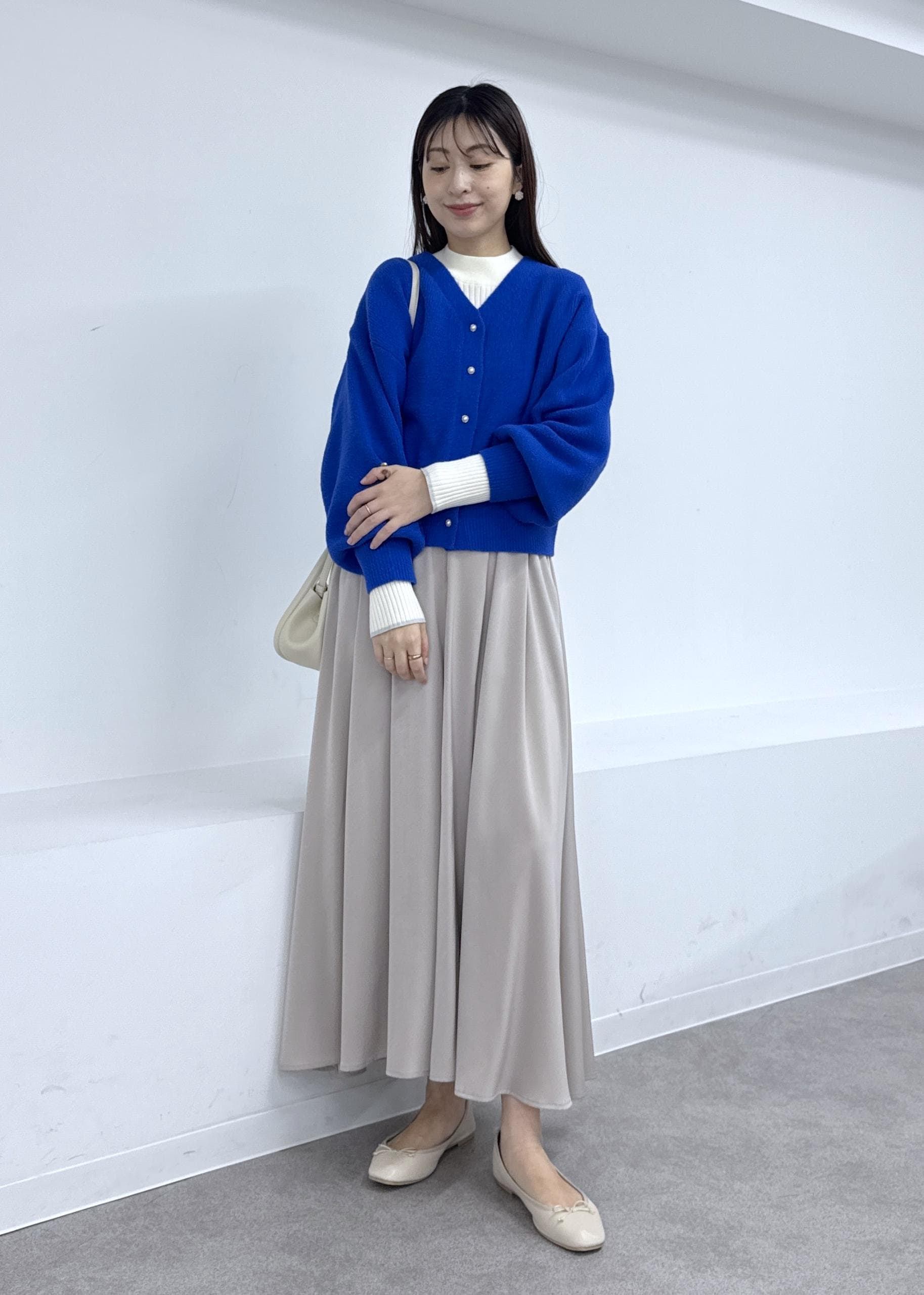 ROPE' PICNICの【新色追加】スフレニットシリーズ パールボタンショートカーディガン/イージーケア・リンクコーデを使ったコーディネートを紹介します。｜Rakuten Fashion(楽天ファッション／旧楽天ブランドアベニュー)6402057