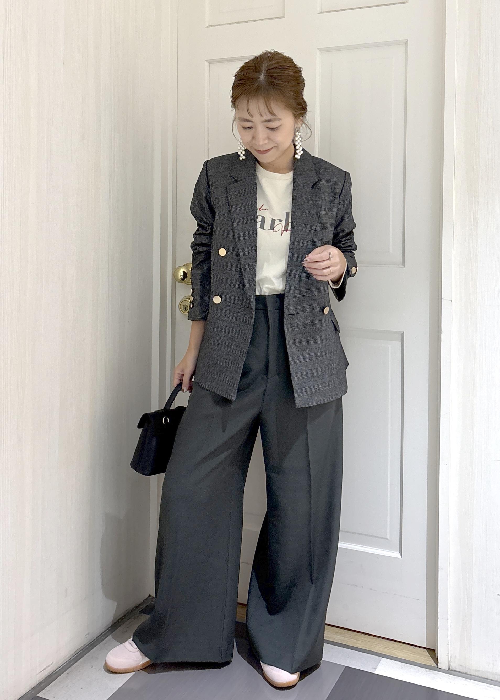 ROPE' PICNICのレディハンサムシリーズ ウールライク金ボタンジャケット(半裏地)/セットアップ・通勤対応を使ったコーディネートを紹介します。｜Rakuten Fashion(楽天ファッション／旧楽天ブランドアベニュー)6402099