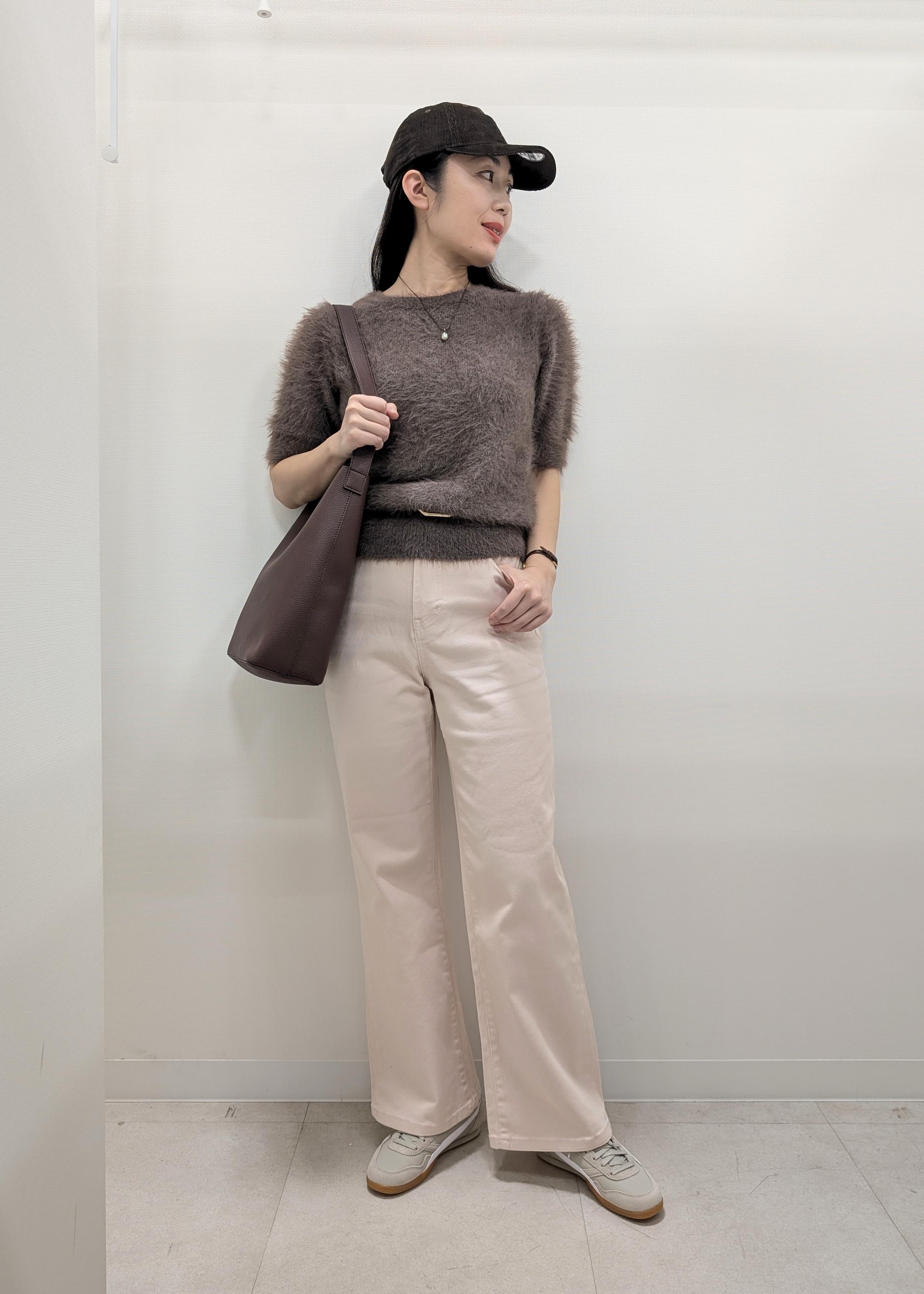 ROPE' PICNICのシャギーニットハーフスリーブプルオーバーを使ったコーディネートを紹介します。｜Rakuten Fashion(楽天ファッション／旧楽天ブランドアベニュー)6402133