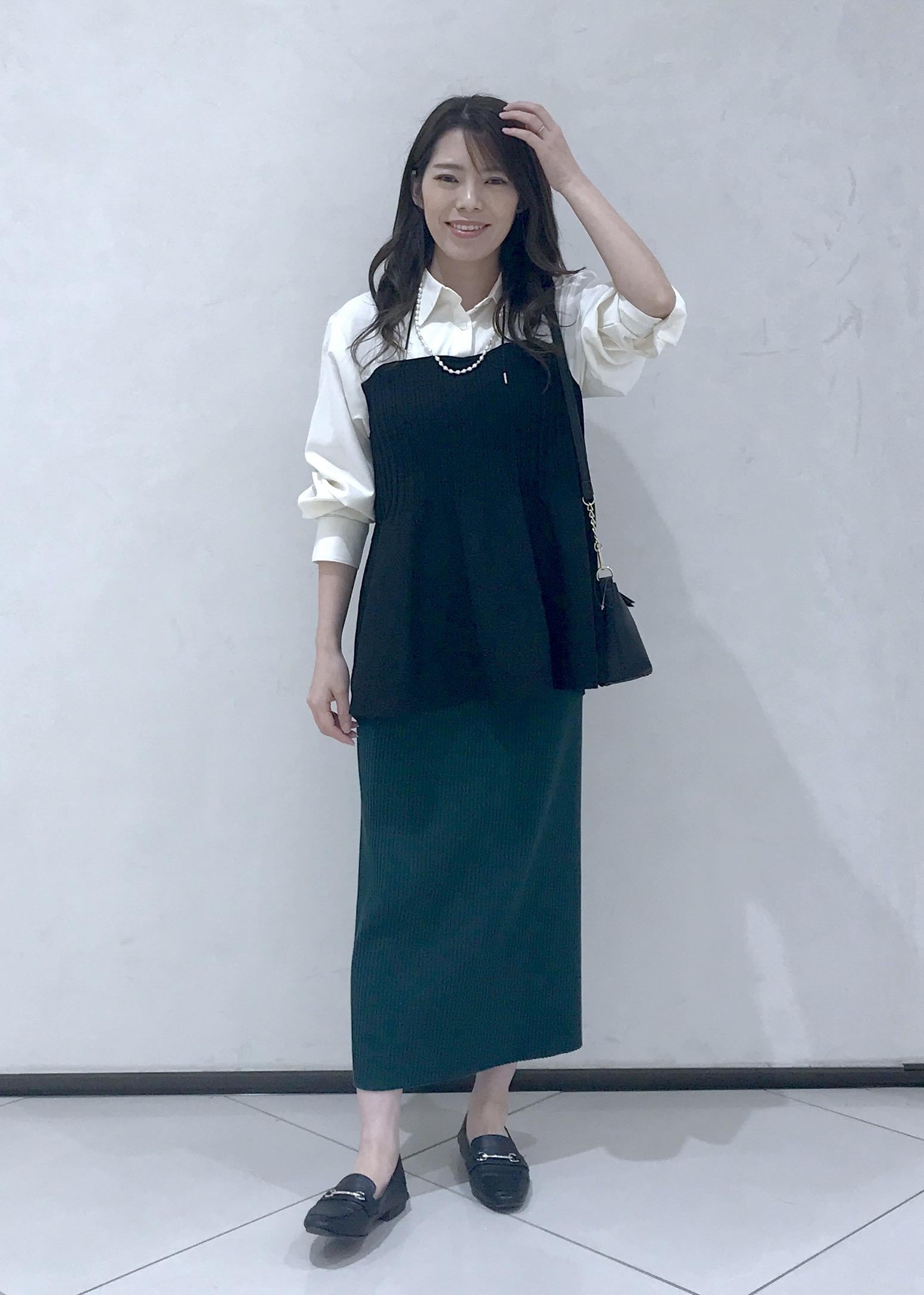 ROPE' PICNICのシャツドッキングペプラムニットを使ったコーディネートを紹介します。｜Rakuten Fashion(楽天ファッション／旧楽天ブランドアベニュー)6402165