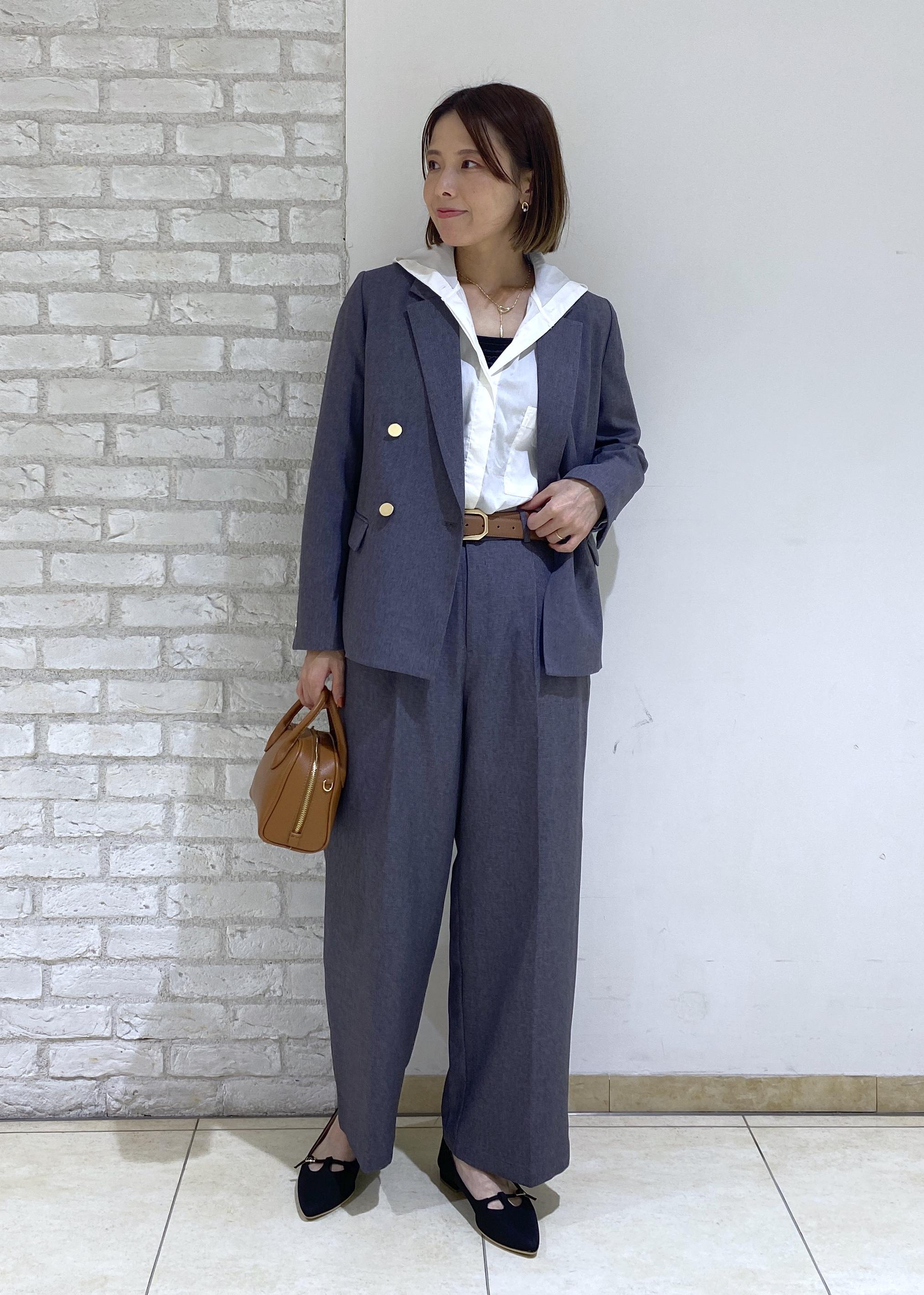 ROPE' PICNICのレディハンサムシリーズ ウールライク金ボタンジャケット(半裏地)/セットアップ・通勤対応を使ったコーディネートを紹介します。｜Rakuten Fashion(楽天ファッション／旧楽天ブランドアベニュー)6403241