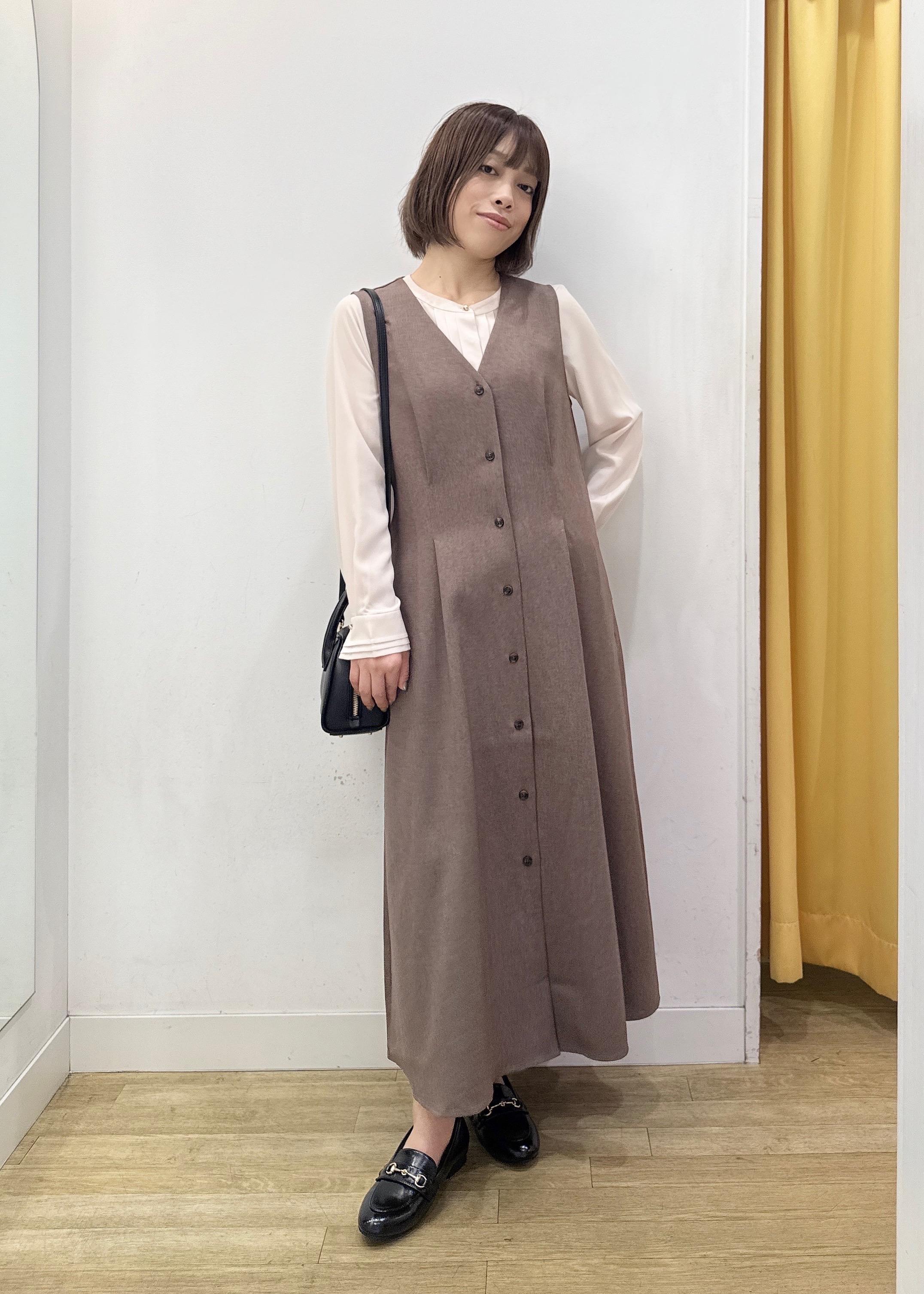 ROPE' PICNICのレディハンサムシリーズ ウールライクウエストタックジャンパースカート/セットアップ対応を使ったコーディネートを紹介します。｜Rakuten Fashion(楽天ファッション／旧楽天ブランドアベニュー)6403246