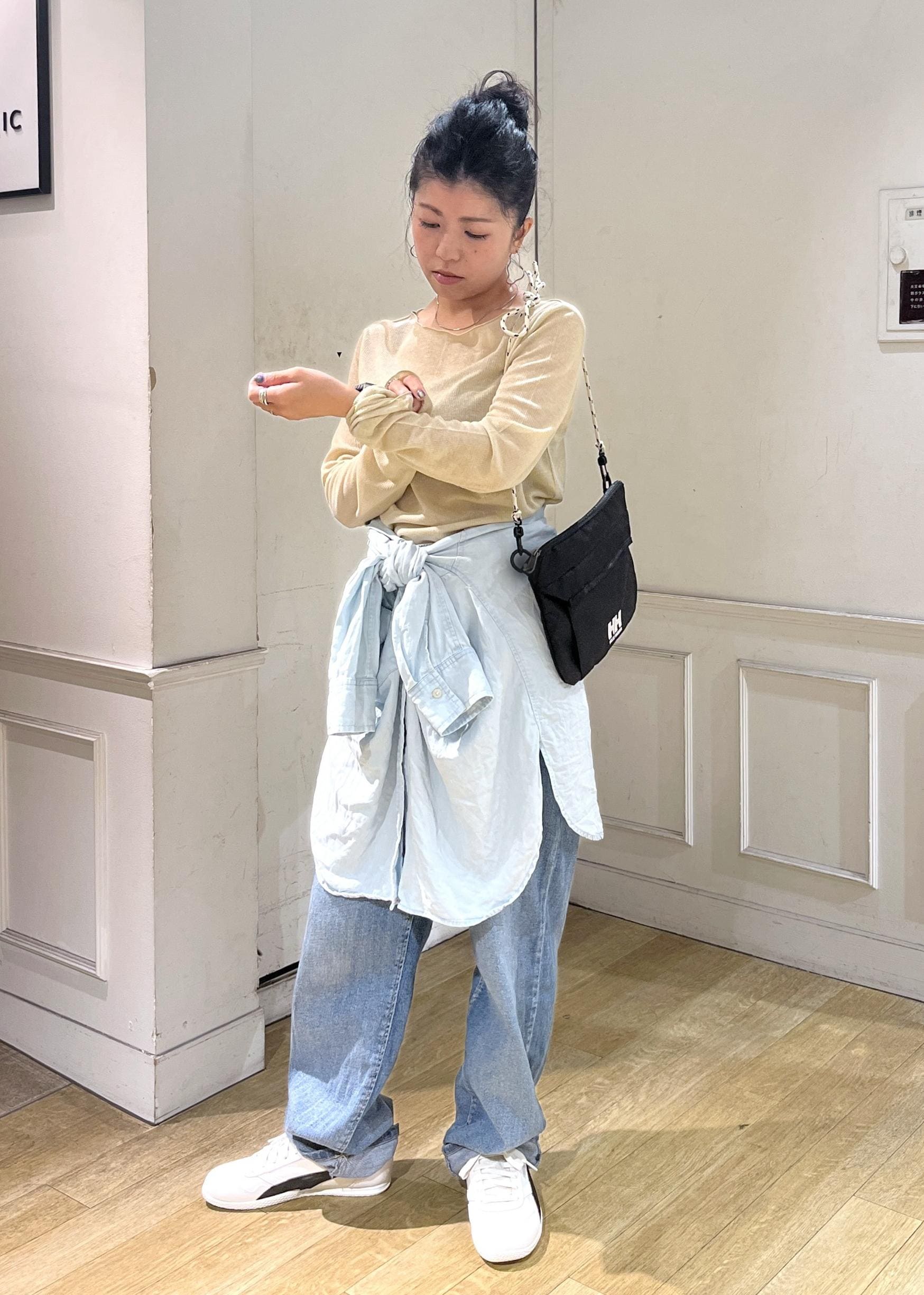 ROPE' PICNICのラメシアーリブカットソーを使ったコーディネートを紹介します。｜Rakuten Fashion(楽天ファッション／旧楽天ブランドアベニュー)6403260