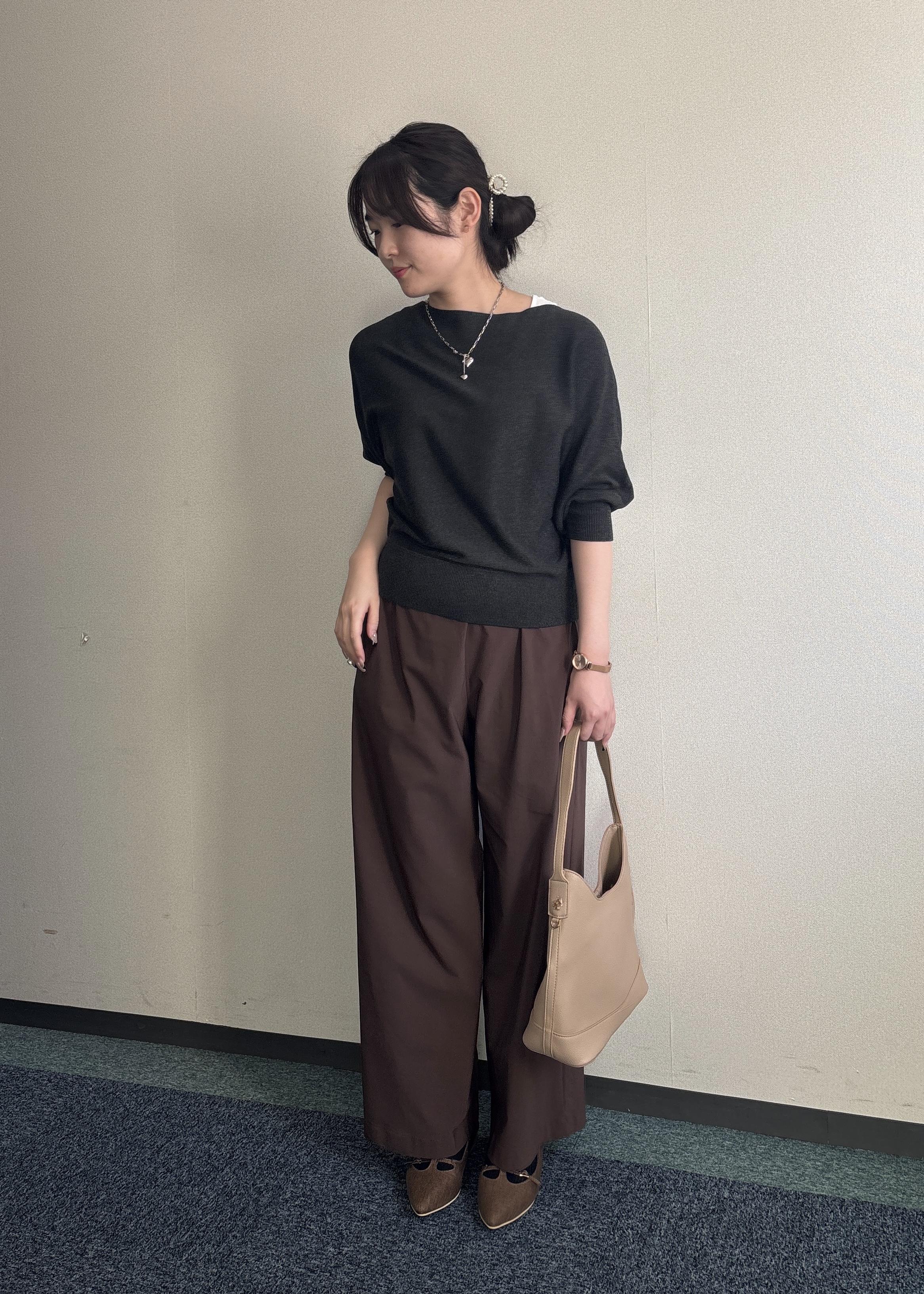 ROPE' PICNICのラメ混ドルマン7分袖ニットを使ったコーディネートを紹介します。｜Rakuten Fashion(楽天ファッション／旧楽天ブランドアベニュー)6403298