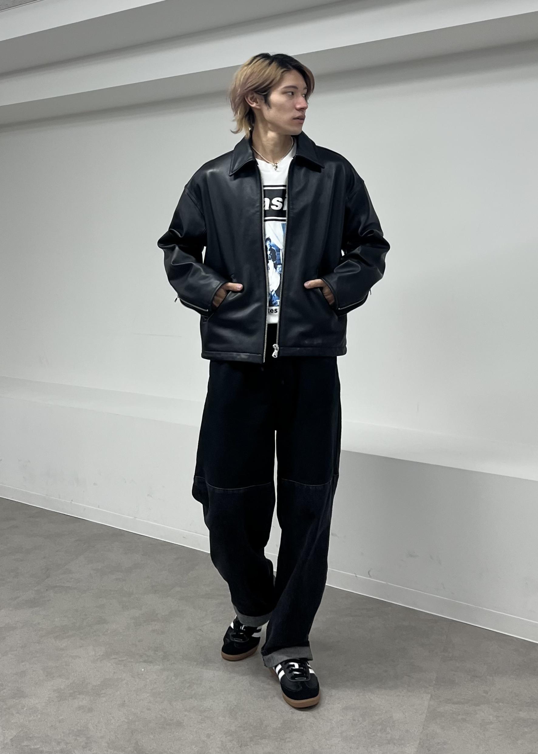 ADAM ET ROPE' | ラムレザー ジップアップ ブルゾン | Rakuten Fashion