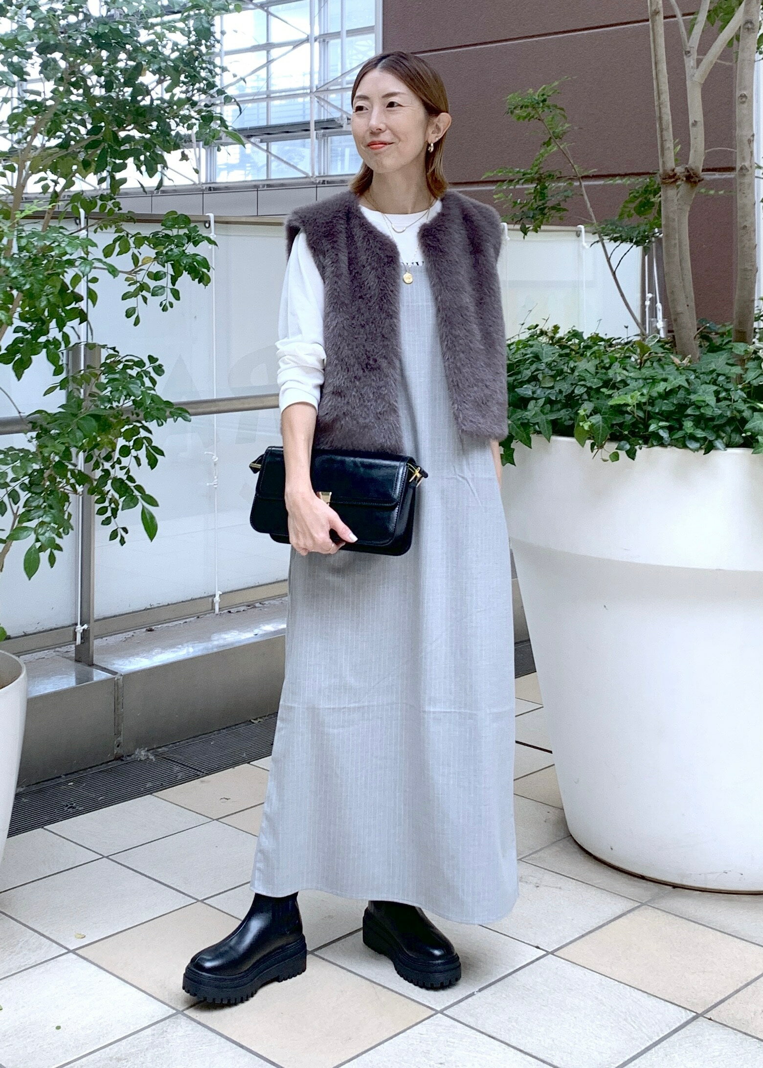 ROPE' PICNICのストライプアイラインキャミワンピース/セットアップ対応を使ったコーディネートを紹介します。｜Rakuten Fashion(楽天ファッション／旧楽天ブランドアベニュー)6407444