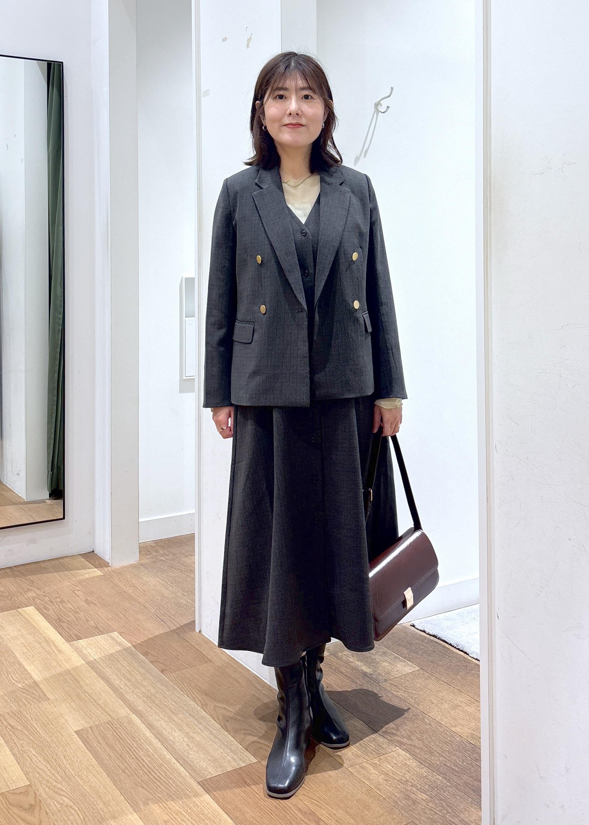 ROPE' PICNICのレディハンサムシリーズ ウールライク金ボタンジャケット(半裏地)/セットアップ・通勤対応を使ったコーディネートを紹介します。｜Rakuten Fashion(楽天ファッション／旧楽天ブランドアベニュー)6407427