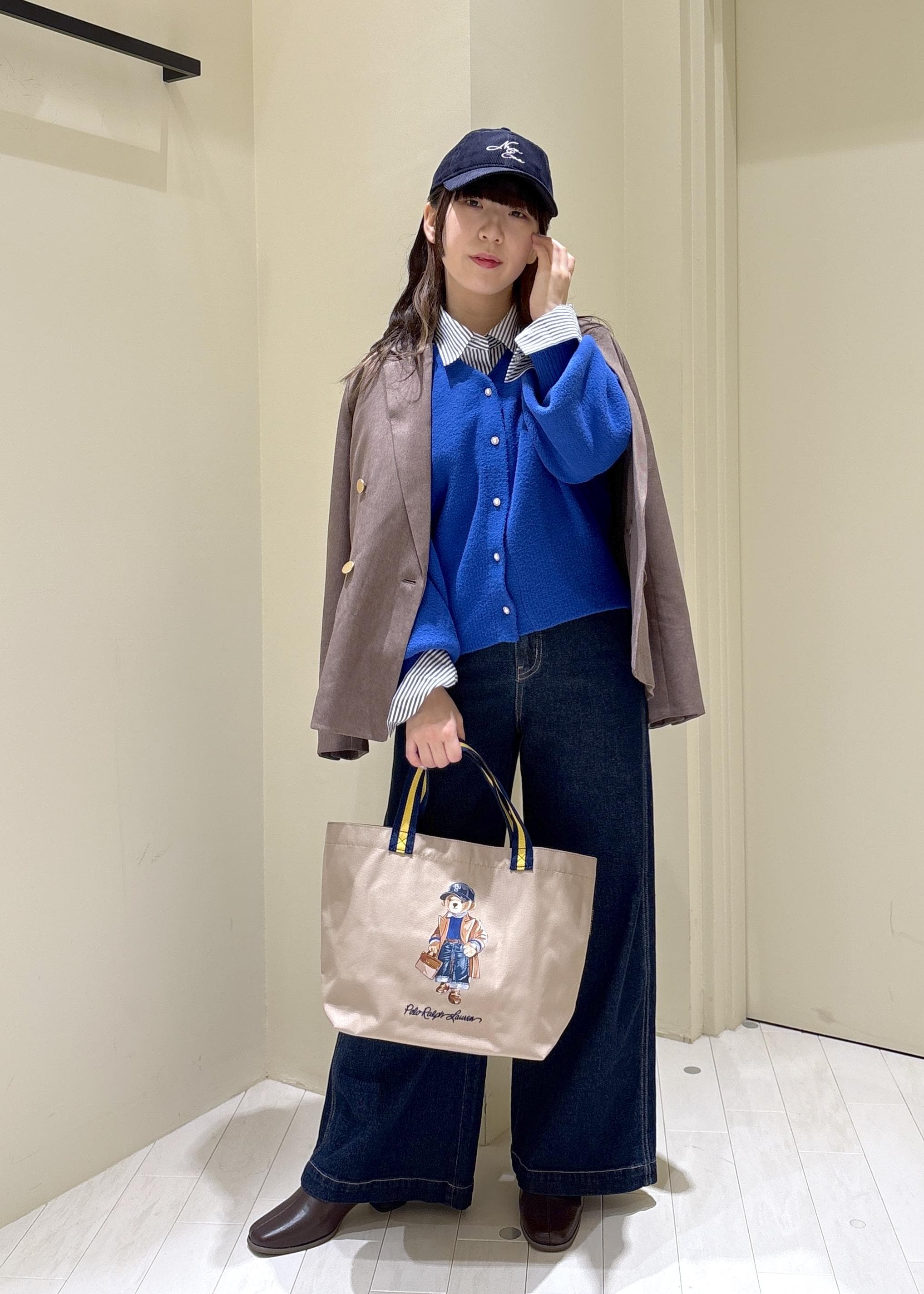 ROPE' PICNICのレディハンサムシリーズ ウールライク金ボタンジャケット(半裏地)/セットアップ・通勤対応を使ったコーディネートを紹介します。｜Rakuten Fashion(楽天ファッション／旧楽天ブランドアベニュー)6407487