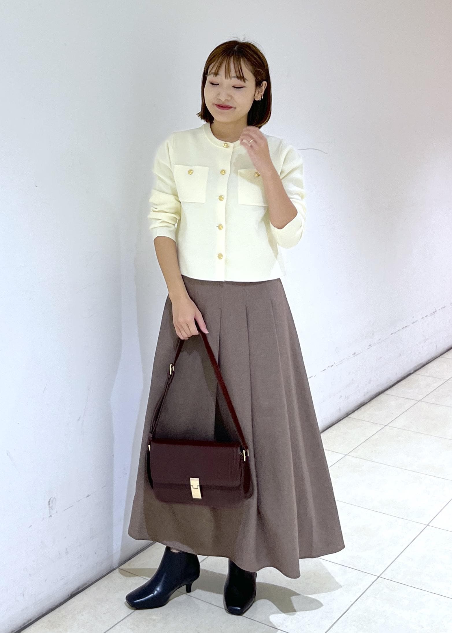 ROPE' PICNICの【洗濯機OK】ミラノリブニットカーディガンを使ったコーディネートを紹介します。｜Rakuten Fashion(楽天ファッション／旧楽天ブランドアベニュー)6407493