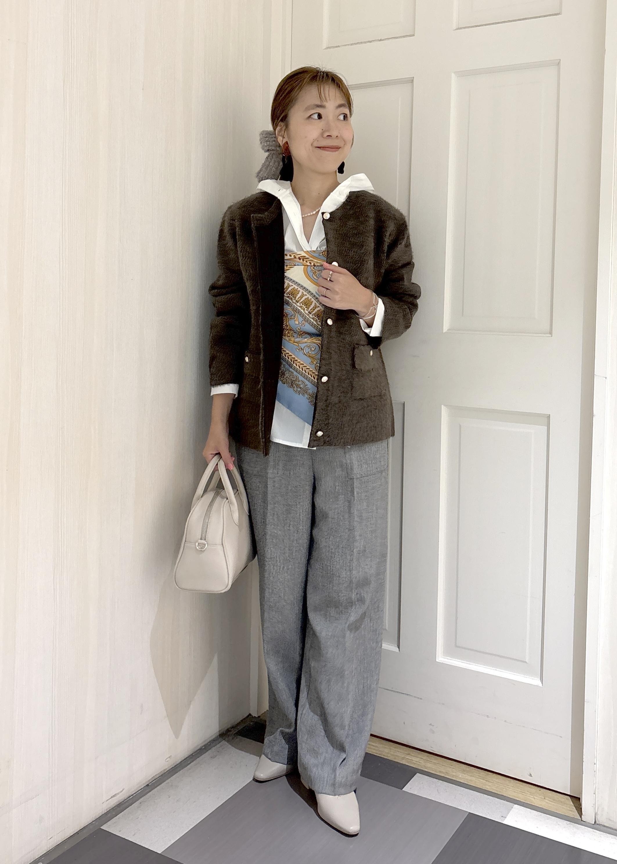 ROPE' PICNICのダブルフェイス襟取り外し起毛カーディガンを使ったコーディネートを紹介します。｜Rakuten Fashion(楽天ファッション／旧楽天ブランドアベニュー)6407480