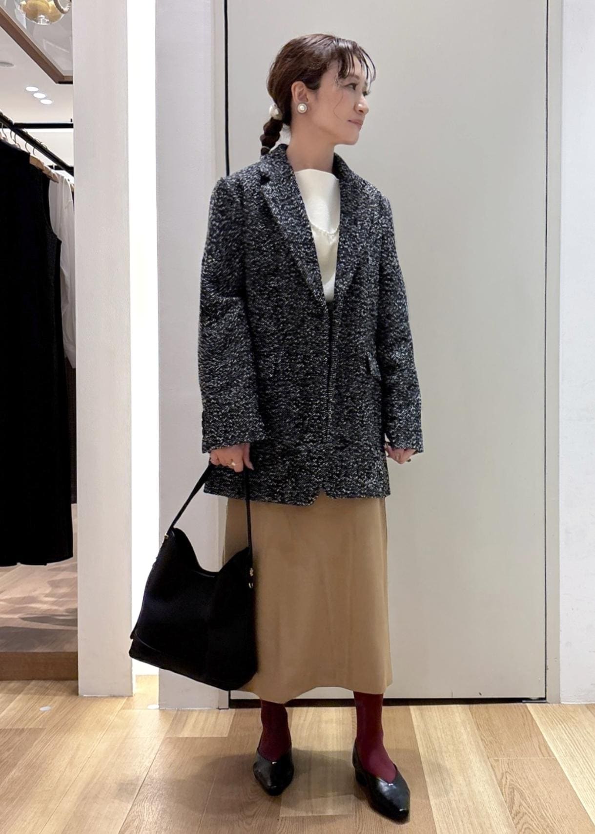 ROPE' PICNICのネップツイードテーラードジャコットを使ったコーディネートを紹介します。｜Rakuten Fashion(楽天ファッション／旧楽天ブランドアベニュー)6407483