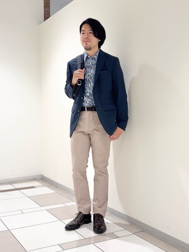 TAKEO KIKUCHIの【抗菌防臭】COOL DOTS(R)ドビープリント ジャケットを使ったコーディネートを紹介します。｜Rakuten Fashion(楽天ファッション／旧楽天ブランドアベニュー)6314640