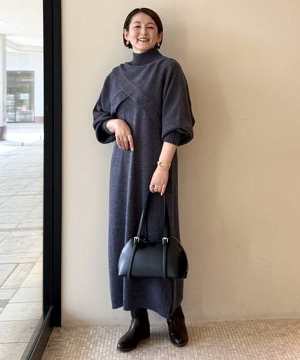 BEAMS HEARTのレイヤード ニット ワンピース(セットアイテム)を使ったコーディネートを紹介します。｜Rakuten Fashion(楽天ファッション／旧楽天ブランドアベニュー)6317695