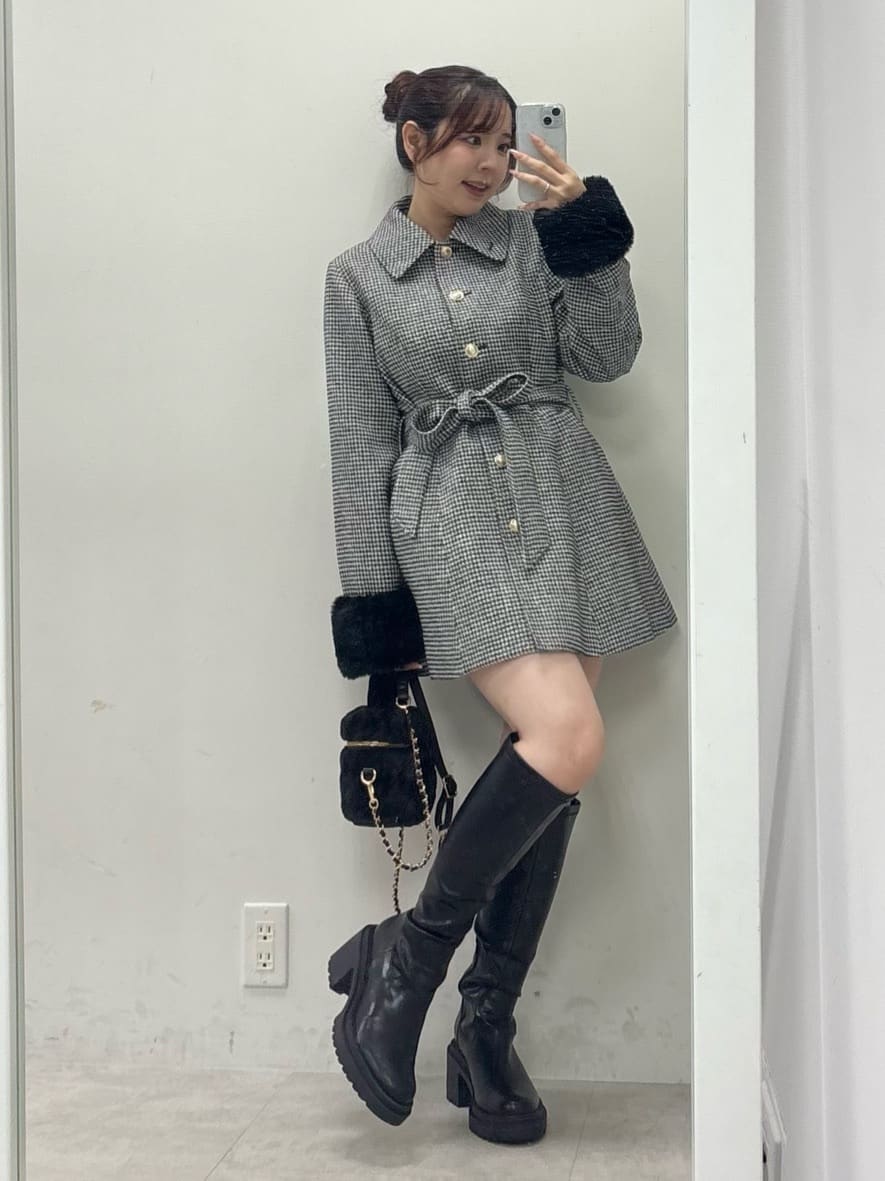 premium order】リボンミドルコート ナイスクラップ 中綿リボンミドル