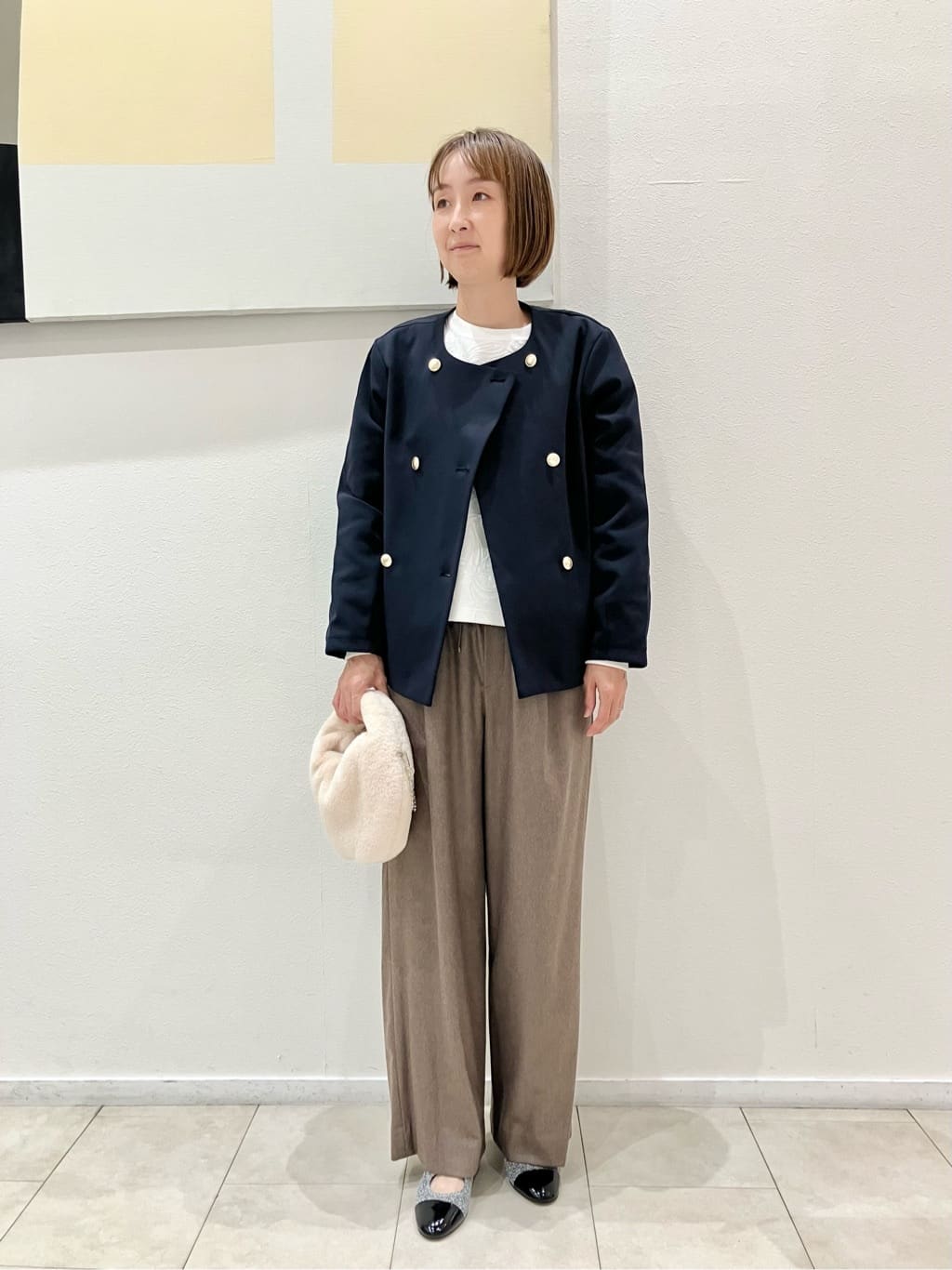 UNITED ARROWS LTD. OUTLET | ダブルニット ノーカラー カーディガン