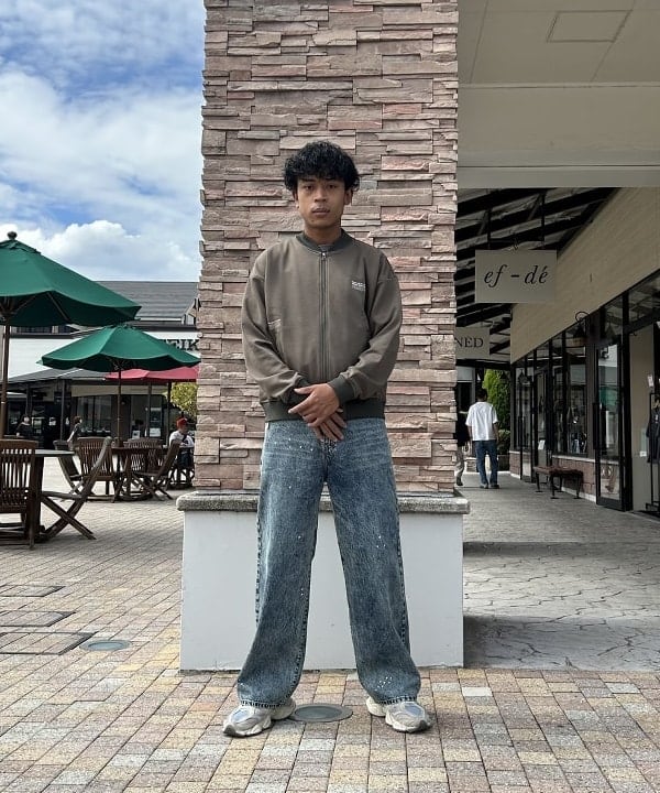 BEAMS HEARTのプリント ダンボール MA-1(吸水速乾・毛玉軽減)を使ったコーディネートを紹介します。｜Rakuten Fashion(楽天ファッション／旧楽天ブランドアベニュー)6322582