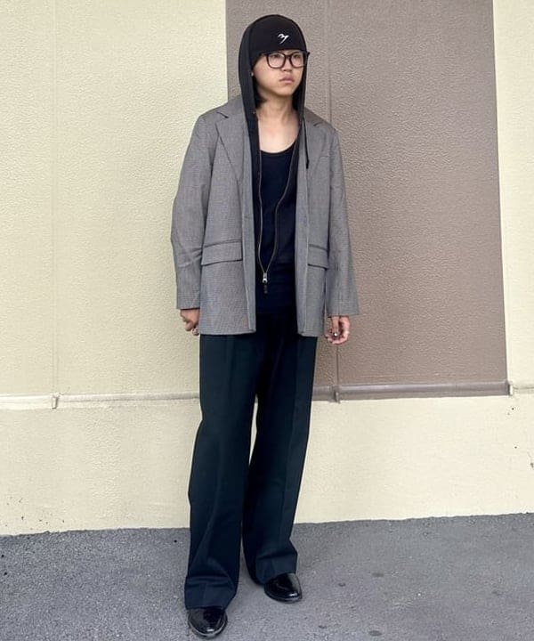 BEAMS HEARTのチェック柄 ビッグ テーラードジャケット 25AW レディース 裏地付き オンオフ兼用 オーバーサイズを使ったコーディネートを紹介します。｜Rakuten Fashion(楽天ファッション／旧楽天ブランドアベニュー)6322585