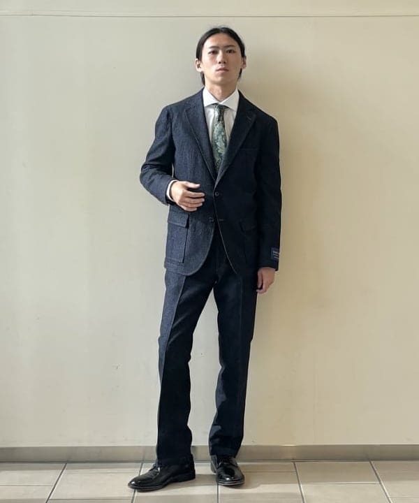 BEAMS HEARTのヴィンテージデニム調 2ボタンジャケットを使ったコーディネートを紹介します。｜Rakuten Fashion(楽天ファッション／旧楽天ブランドアベニュー)6322599