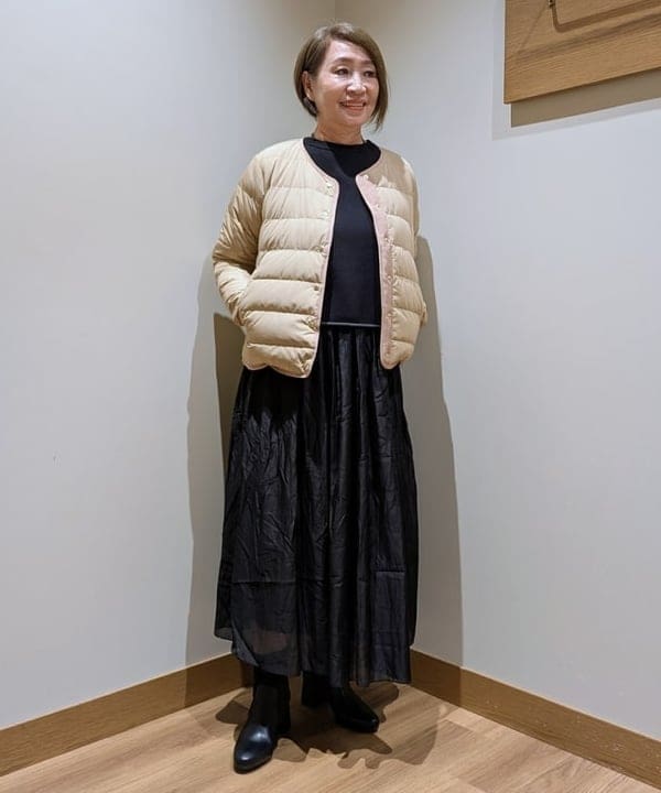 BEAMS HEARTのフレンチ ショートダウンジャケット （S～L) 25AW レディース インナーダウン ノーカラーを使ったコーディネートを紹介します。｜Rakuten Fashion(楽天ファッション／旧楽天ブランドアベニュー)6332165