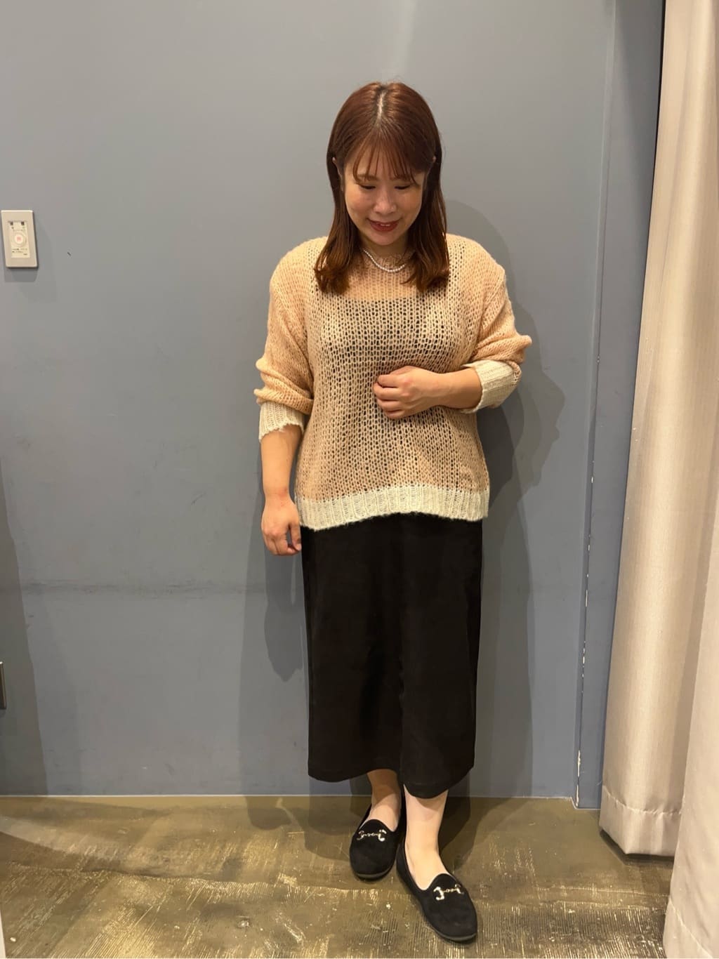 AMERICAN HOLICのモヘアライク配色ニットプルオーバーを使ったコーディネートを紹介します。｜Rakuten Fashion(楽天ファッション／旧楽天ブランドアベニュー)6336260