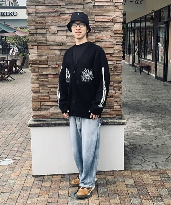 BEAMS HEARTのスカル シャギータッチ カーディガンを使ったコーディネートを紹介します。｜Rakuten Fashion(楽天ファッション／旧楽天ブランドアベニュー)6341039