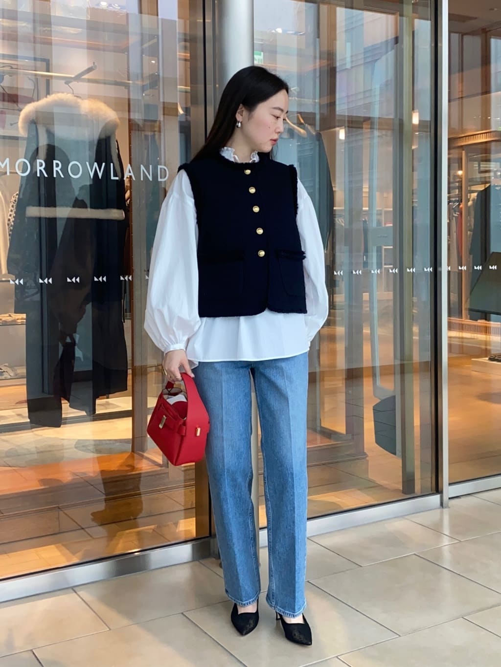 新品✨TOMORROWLANDブークレーファンシークルーネックジレ　セレモニー TOMORROWLAND | ブークレーファンシー クルーネックジレ | Rakuten