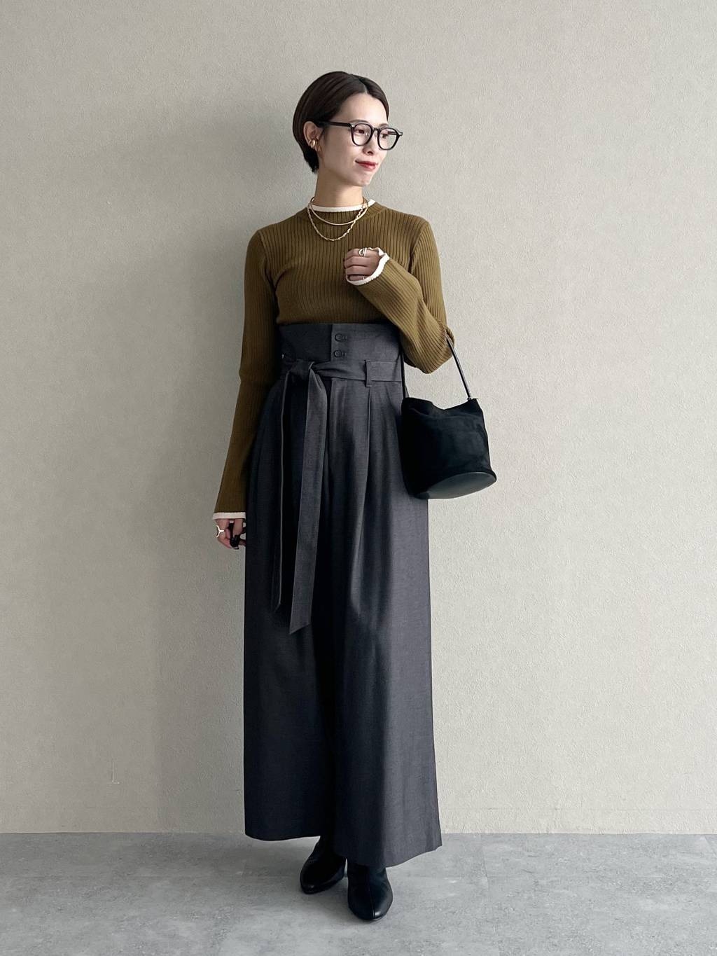 mysty womanの【WEB限定】ハイゲージ配色ニットを使ったコーディネートを紹介します。｜Rakuten Fashion(楽天ファッション／旧楽天ブランドアベニュー)6346176