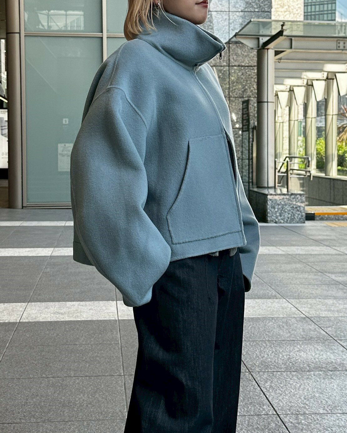 LE CIEL BLEU Zip-Up Double-Face Blouson