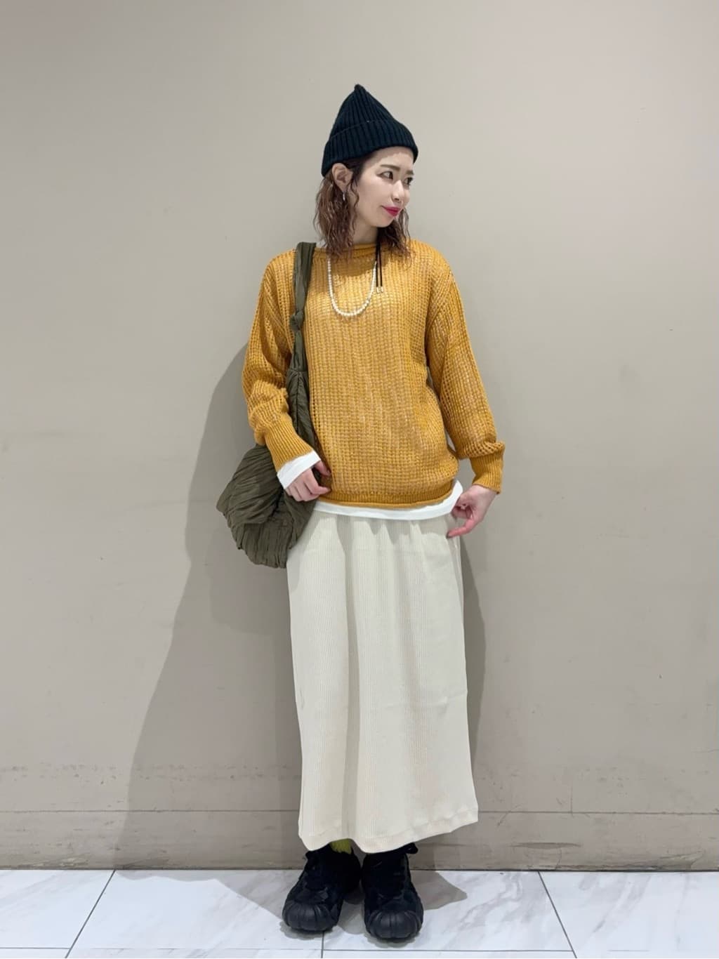 Green ParksのSET2点2wayシャーリングニット+インナーを使ったコーディネートを紹介します。｜Rakuten Fashion(楽天ファッション／旧楽天ブランドアベニュー)6350309