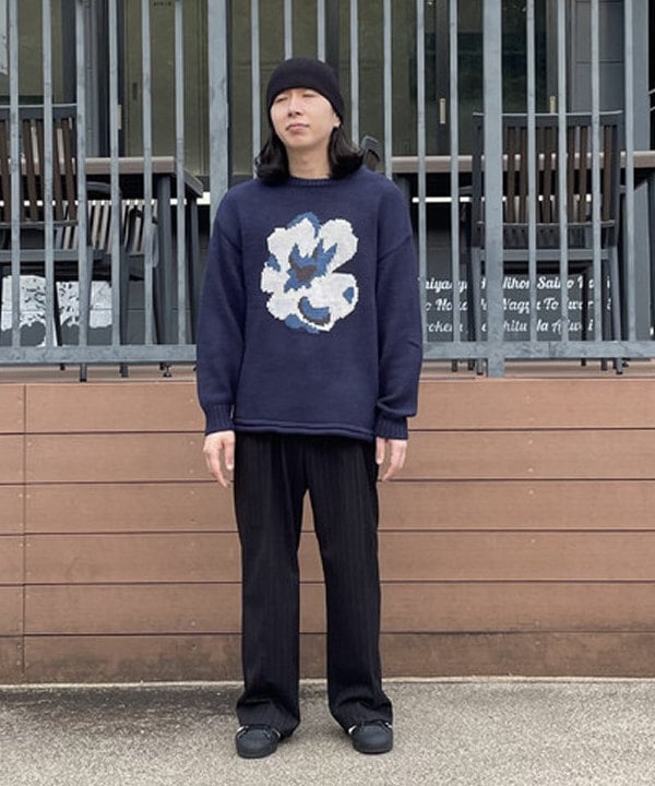 BEAMS HEARTのフラワー モチーフ ロング スリーブ ニットを使ったコーディネートを紹介します。｜Rakuten Fashion(楽天ファッション／旧楽天ブランドアベニュー)6355090