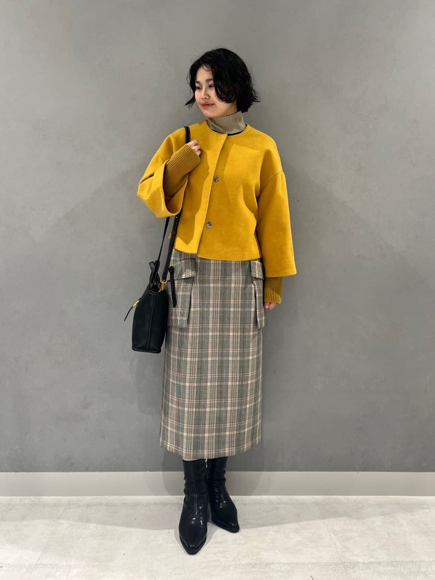 Vinのリブスリーブショートコートを使ったコーディネートを紹介します。｜Rakuten Fashion(楽天ファッション／旧楽天ブランドアベニュー)6362832