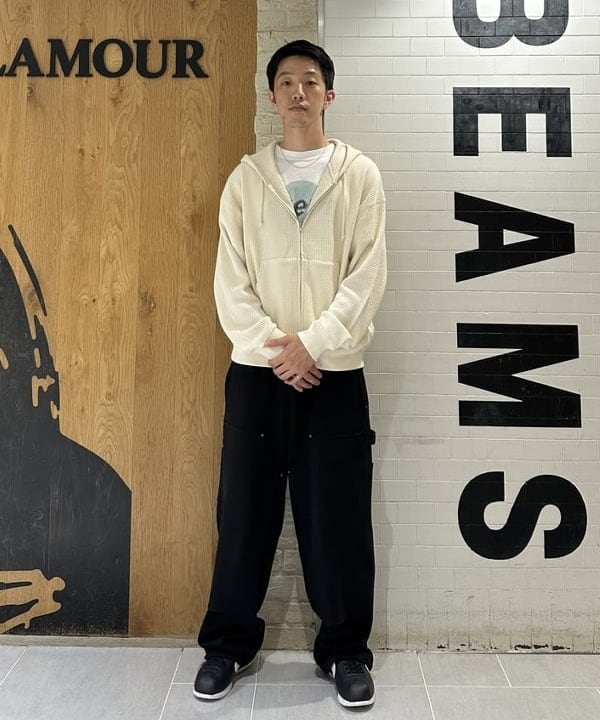 BEAMS TのWaffle Full Zip Hoodieを使ったコーディネート | Rakuten 