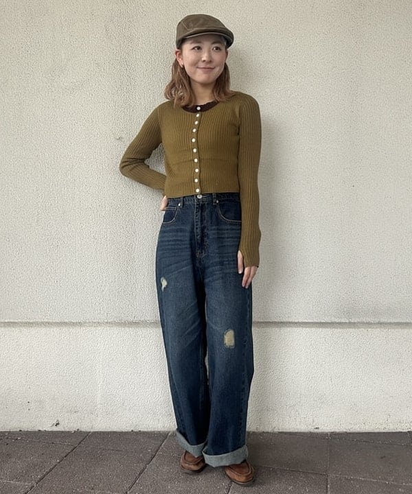 BEAMS HEARTのレイヤード風 リブ カーディガンを使ったコーディネートを紹介します。｜Rakuten Fashion(楽天ファッション／旧楽天ブランドアベニュー)6367332