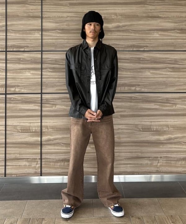 BEAMS HEARTのフェイクレザー CPO シャツを使ったコーディネートを紹介します。｜Rakuten Fashion(楽天ファッション／旧楽天ブランドアベニュー)6367636