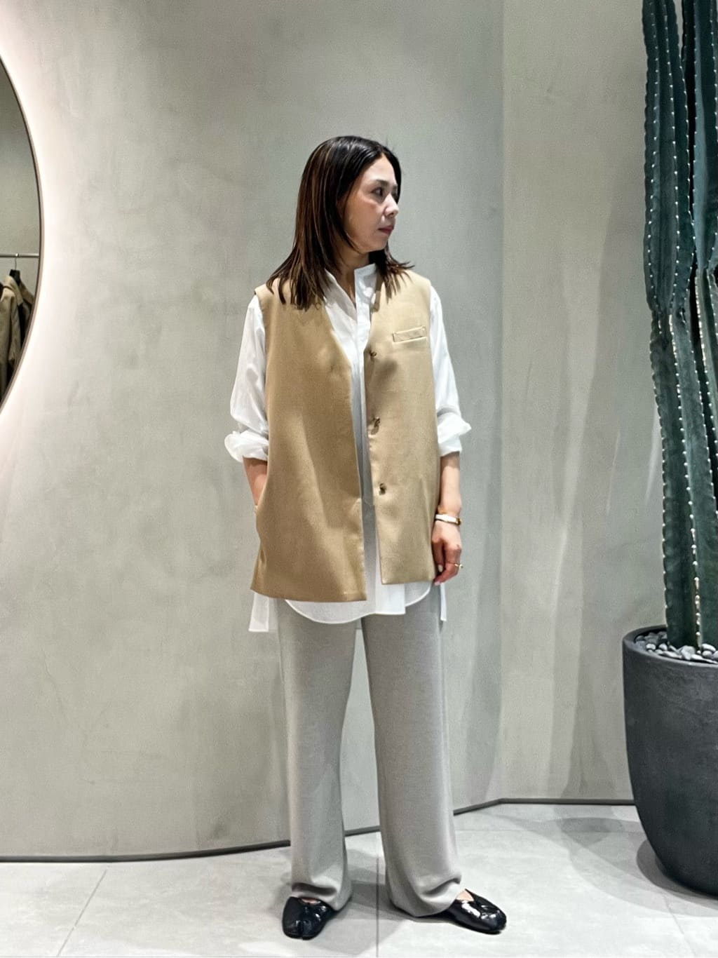 conte コンテ　シアーベルテッドジレ ブラウンunitedarrows conte コンテ シアーベルテッドジレ ブラウンunitedarrows - メルカリ