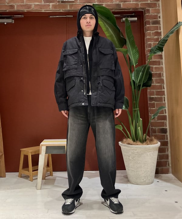 BEAMS バックサテン レイヤード M-65 ブルゾン BEAMS MENのワイド