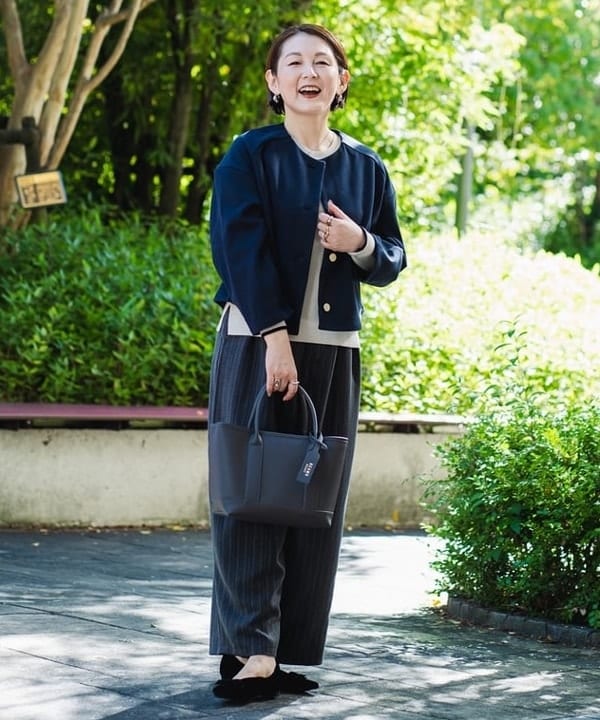 BEAMS HEARTのラメニット クルー プルオーバー(手洗い可能)を使ったコーディネートを紹介します。｜Rakuten Fashion(楽天ファッション／旧楽天ブランドアベニュー)6369469